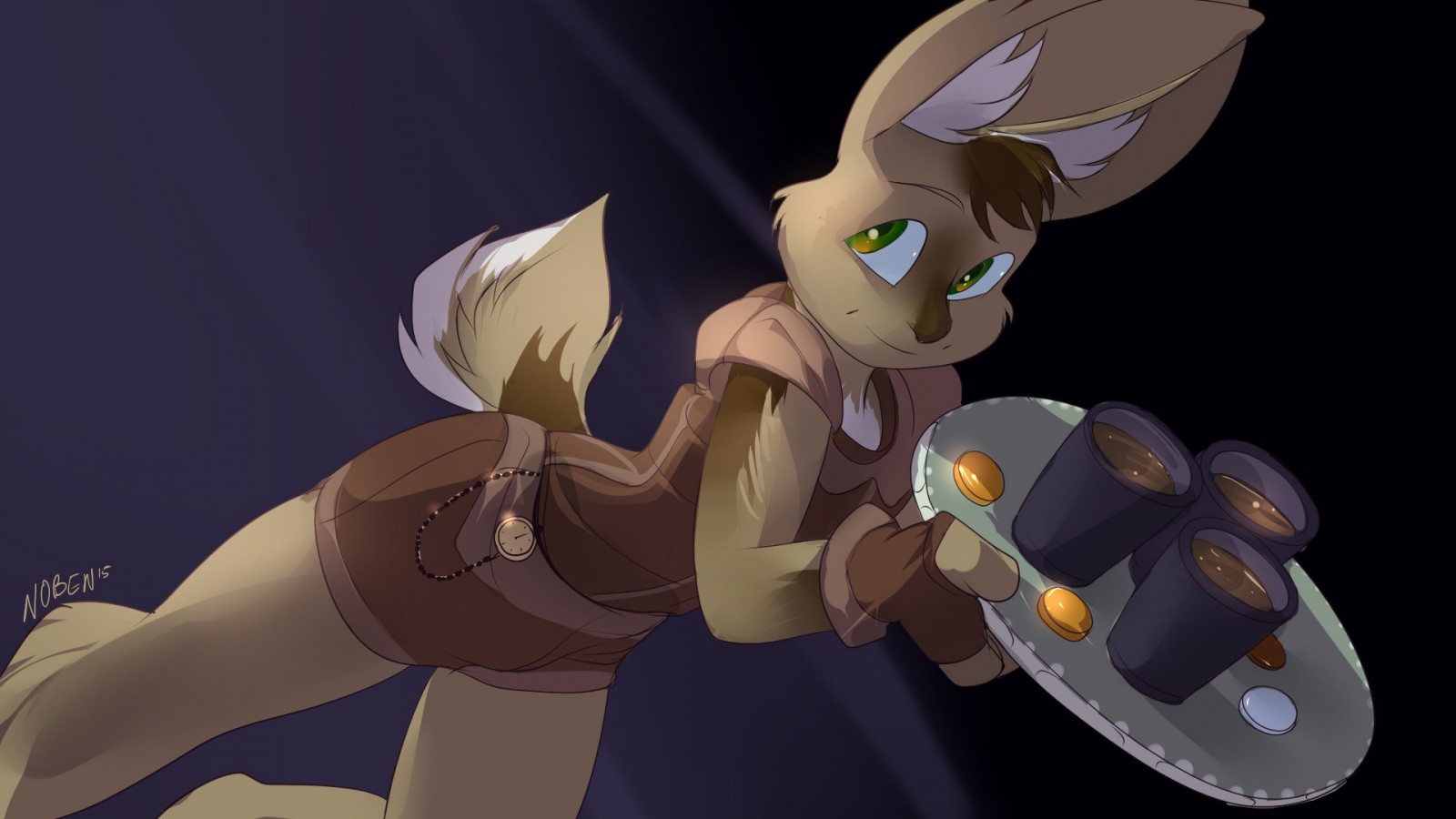 Furry character holding a tray of drinks HD Wallpaper