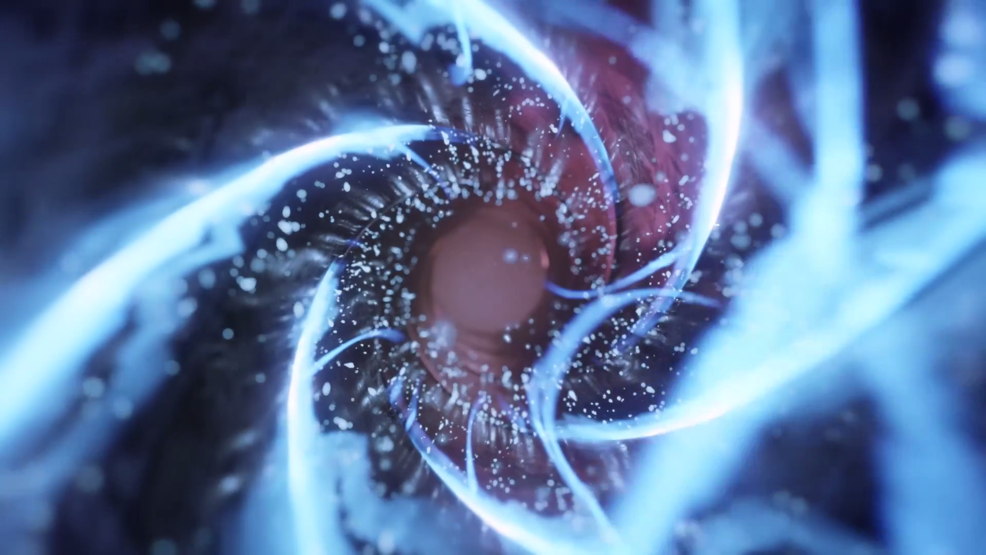 Abstract swirling blue energy and particles HD Wallpaper