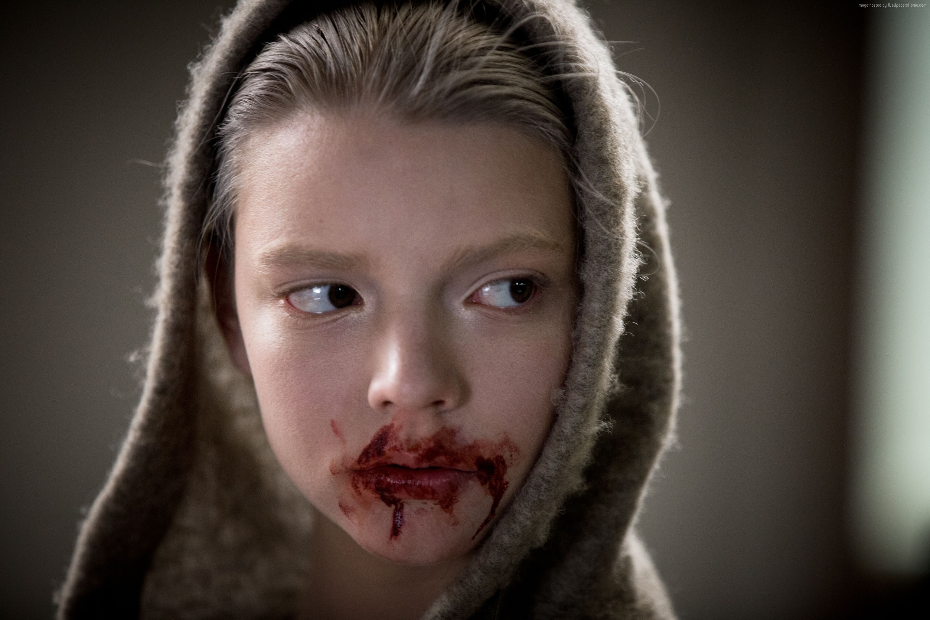 Anya Taylor-Joy with bloody lips HD Wallpaper