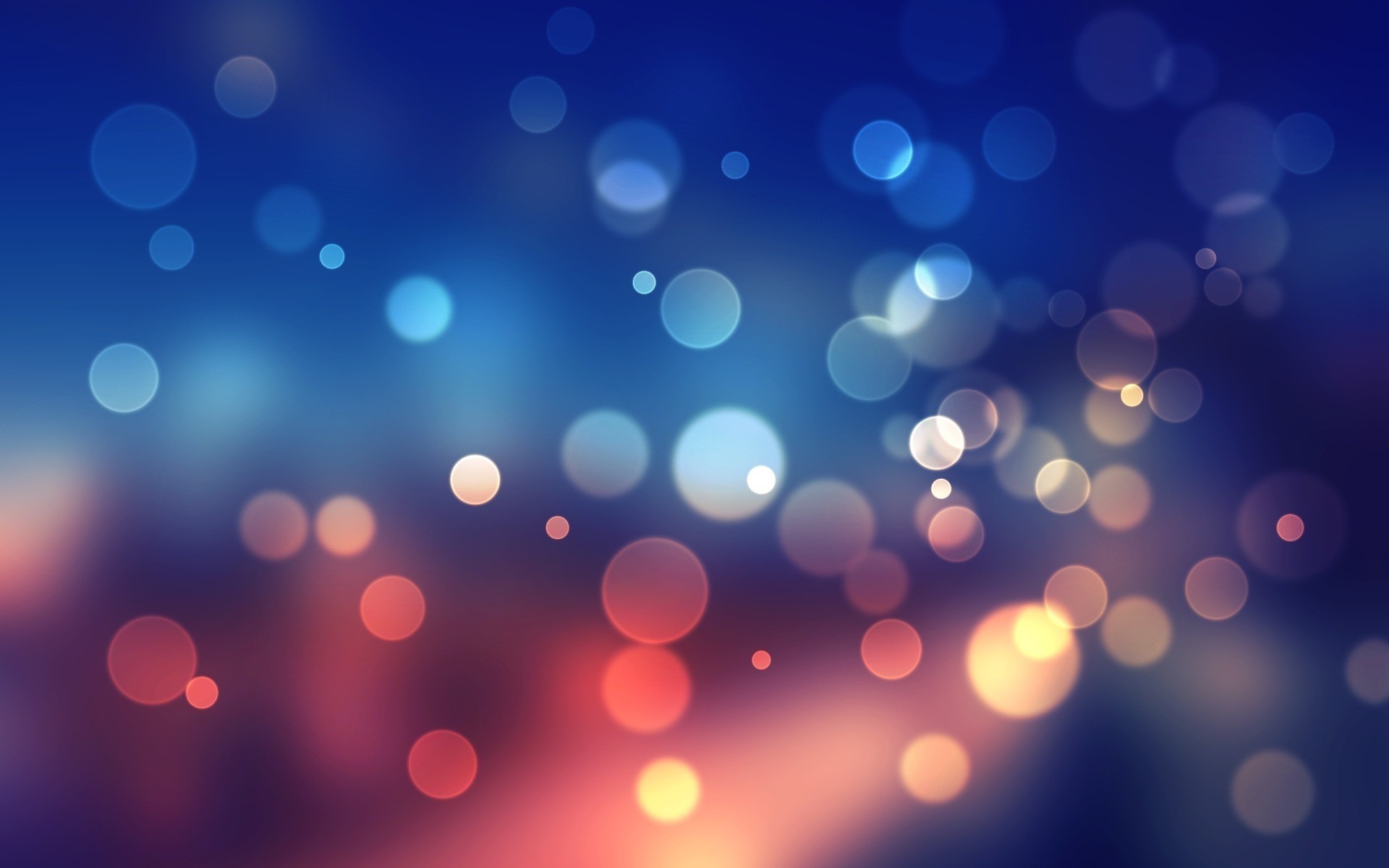 Abstract bokeh lights on a dark blue and red background HD Wallpaper