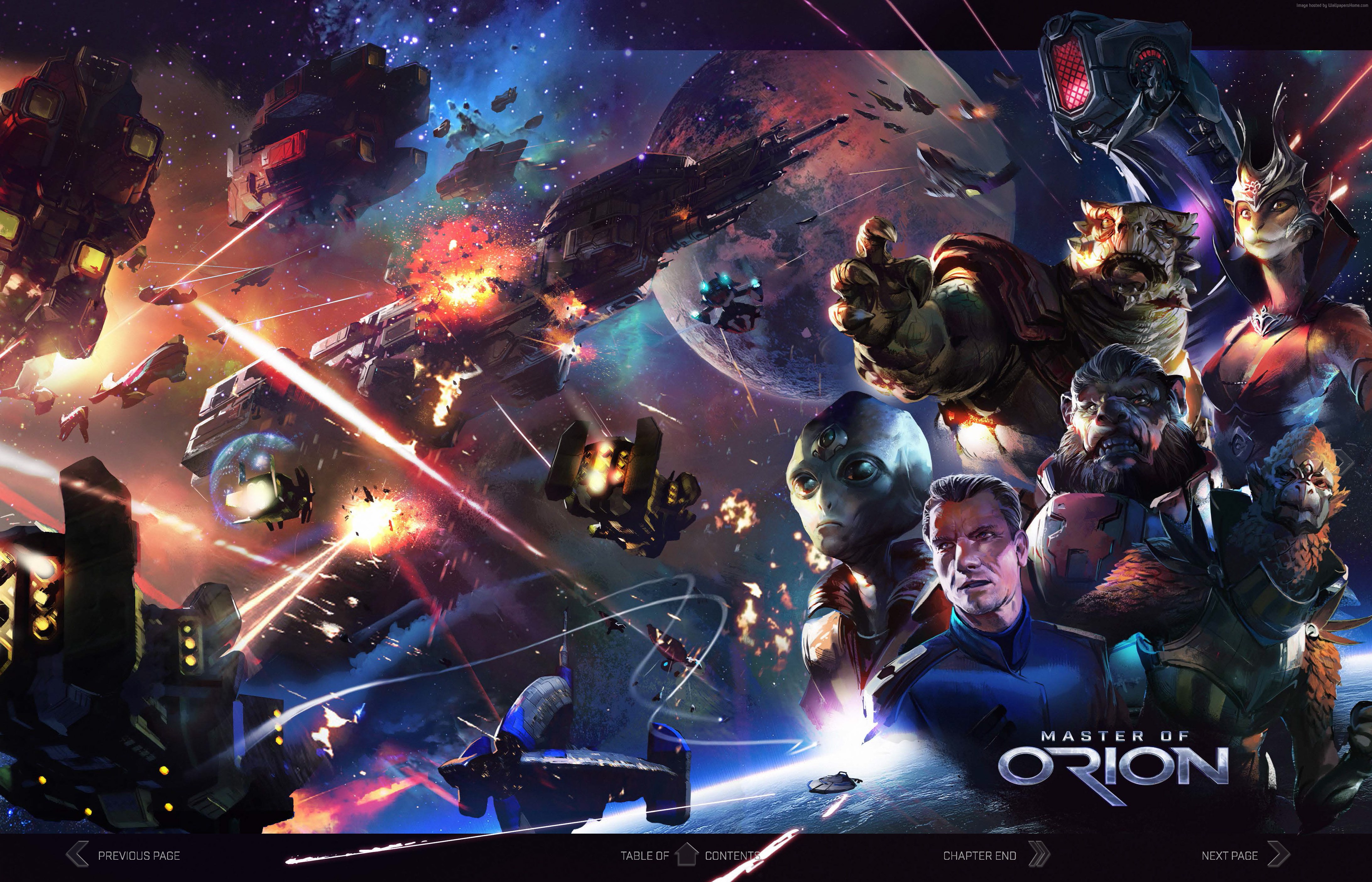 Master of Orion Space Battle HD Wallpaper