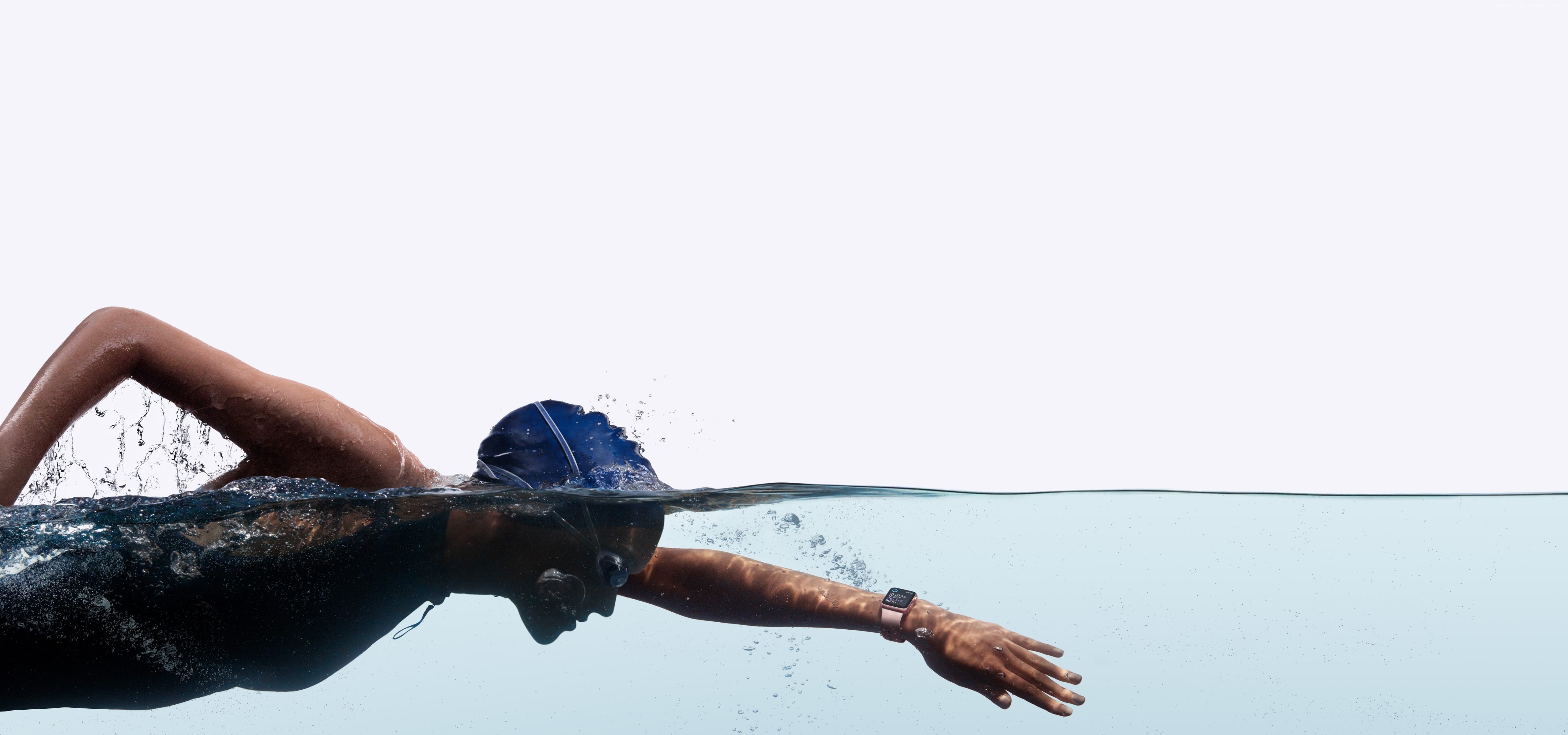 Swimmer wearing Apple Watch Series 2 HD Wallpaper
