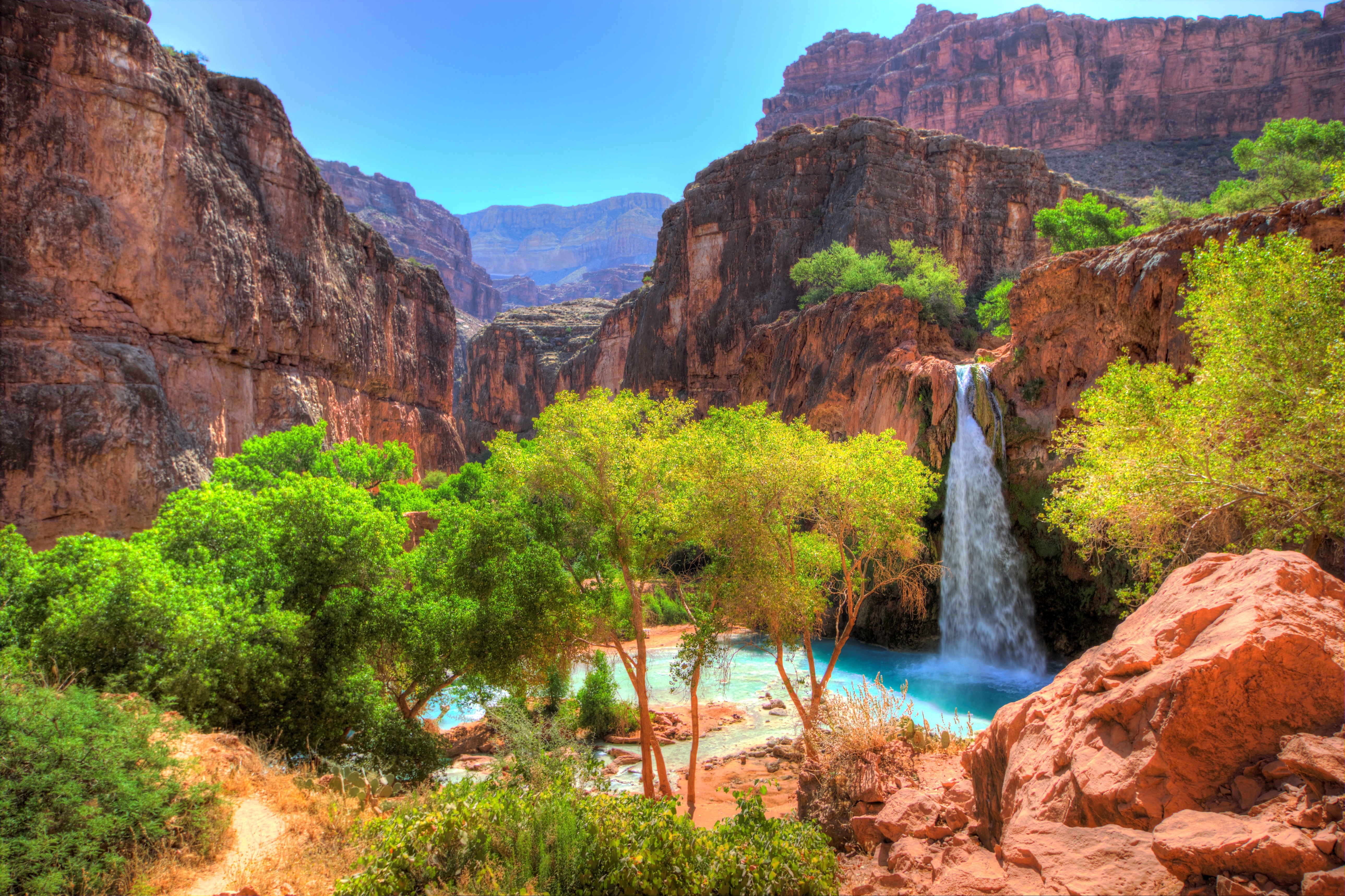Havasu Falls Grand Canyon National Park HD Wallpaper