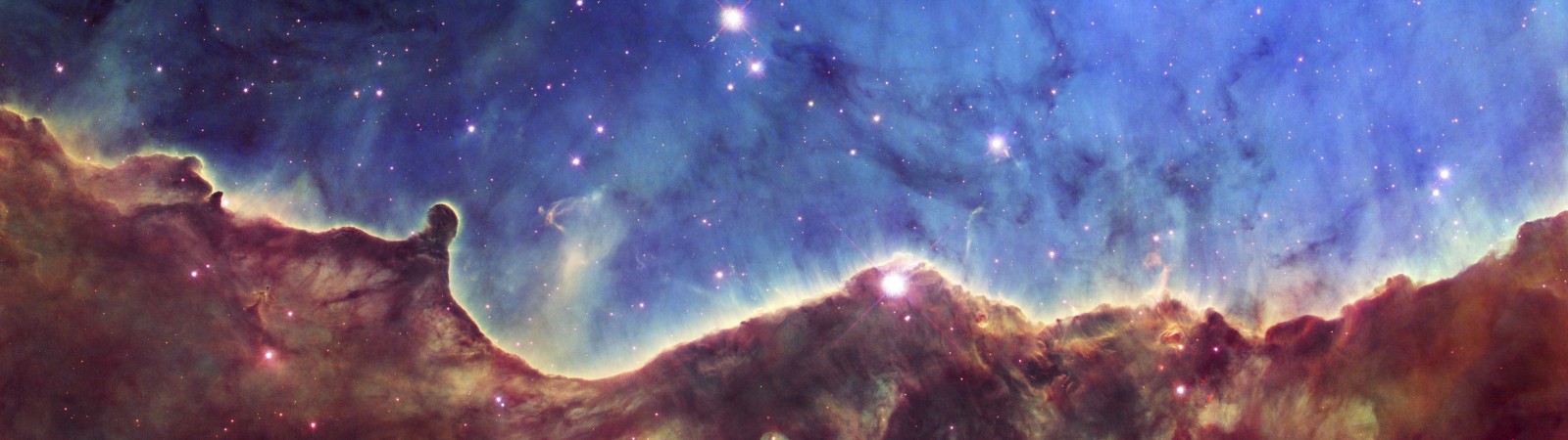 Colorful nebula with stars in outer space HD Wallpaper