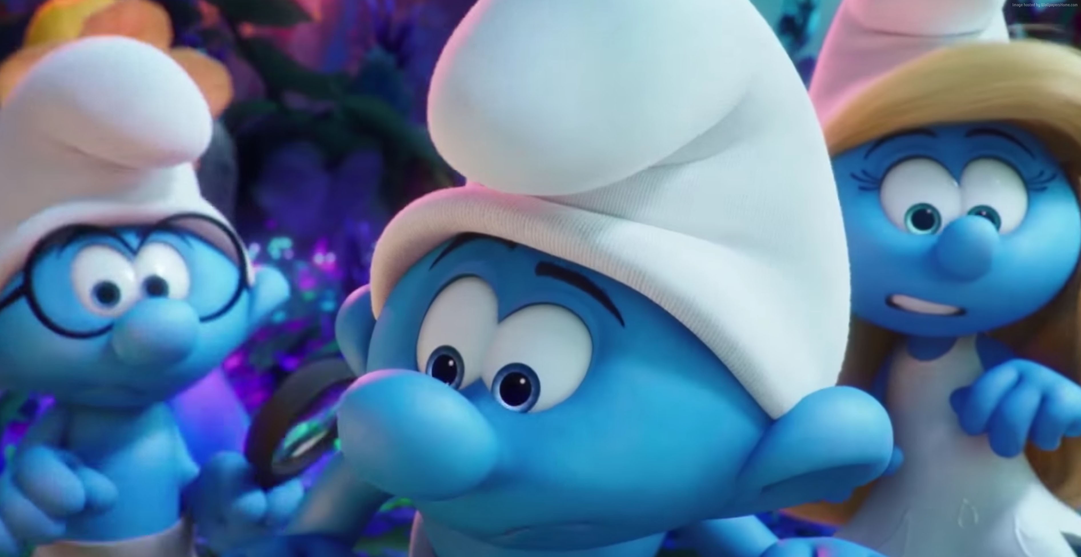 Smurfs in a magical forest HD Wallpaper