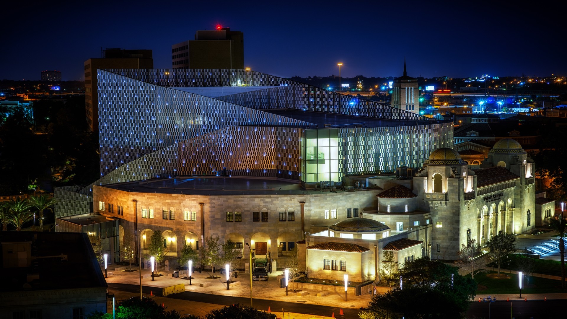 Tobin Center for the Performing Arts in San Antonio at Night HD Wallpaper
