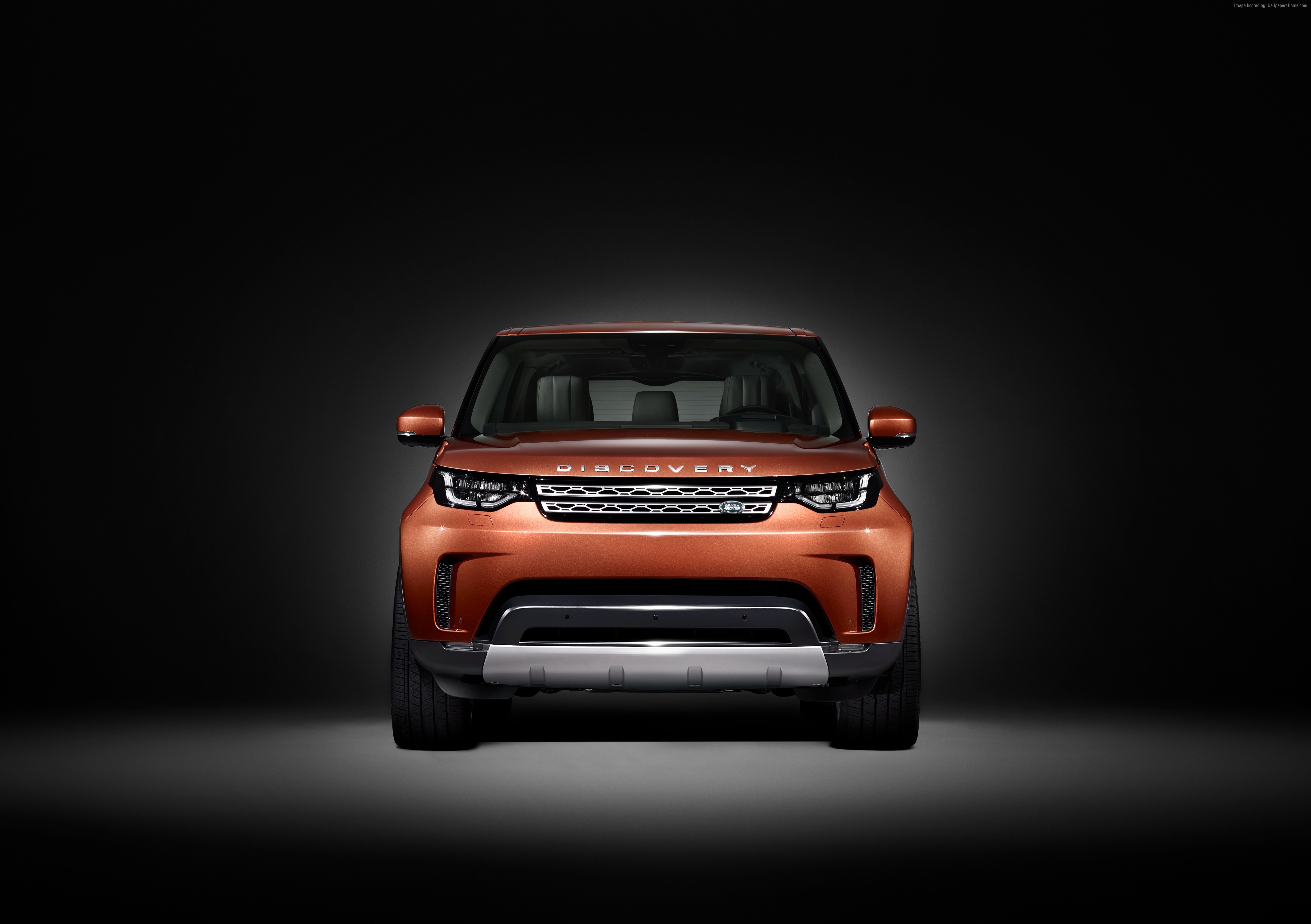 Orange Land Rover Discovery SUV HD Wallpaper