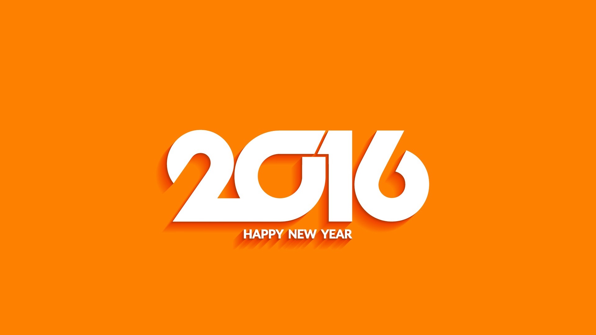 2016 Happy New Year Typography HD Wallpaper