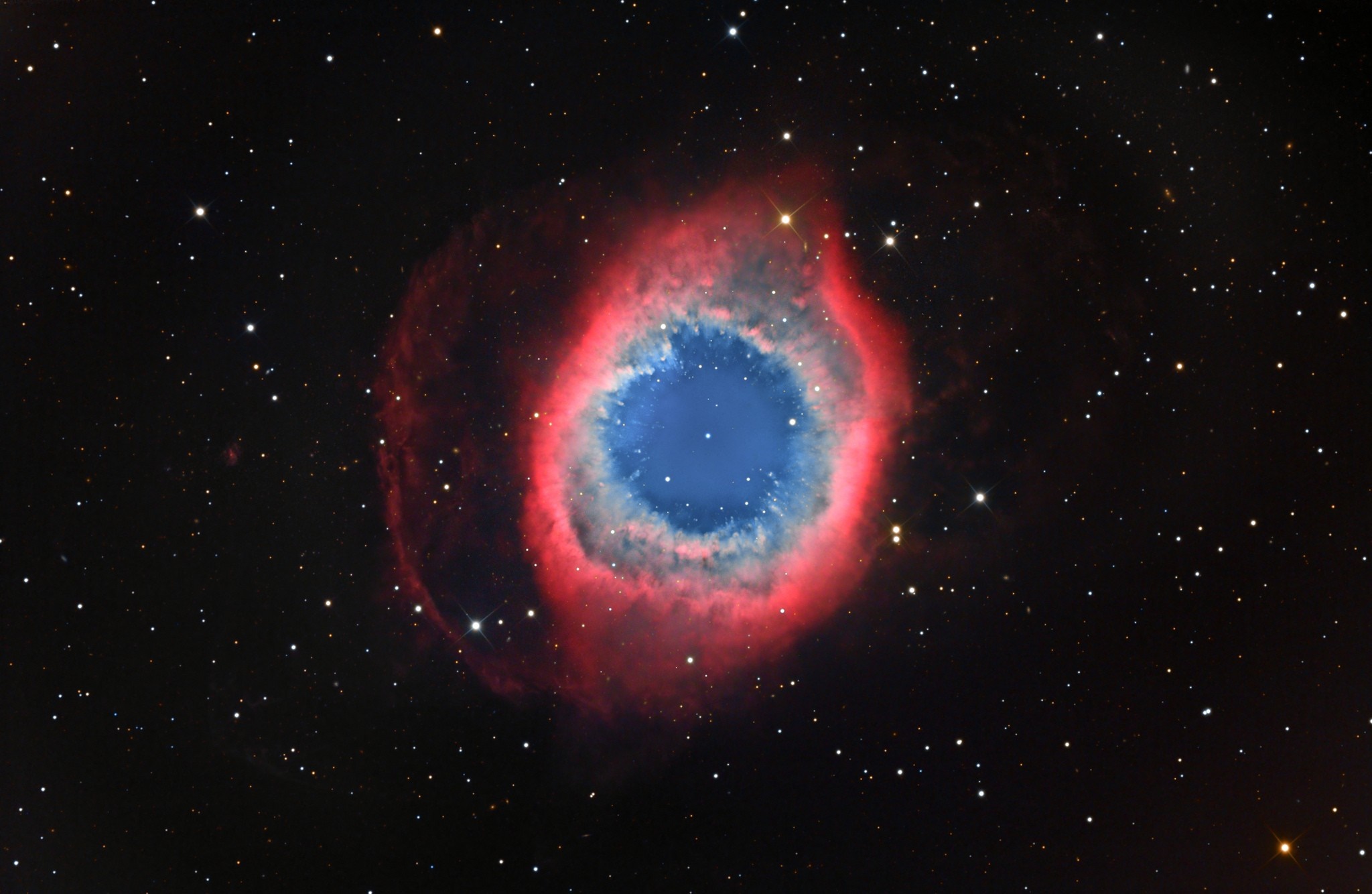 The Helix Nebula in space with stars HD Wallpaper