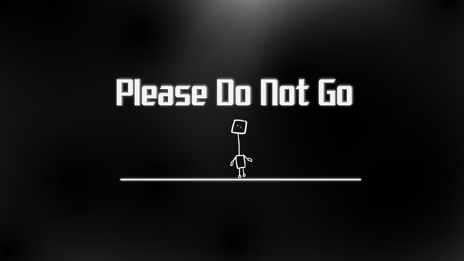 Please Do Not Go text with character HD Wallpaper