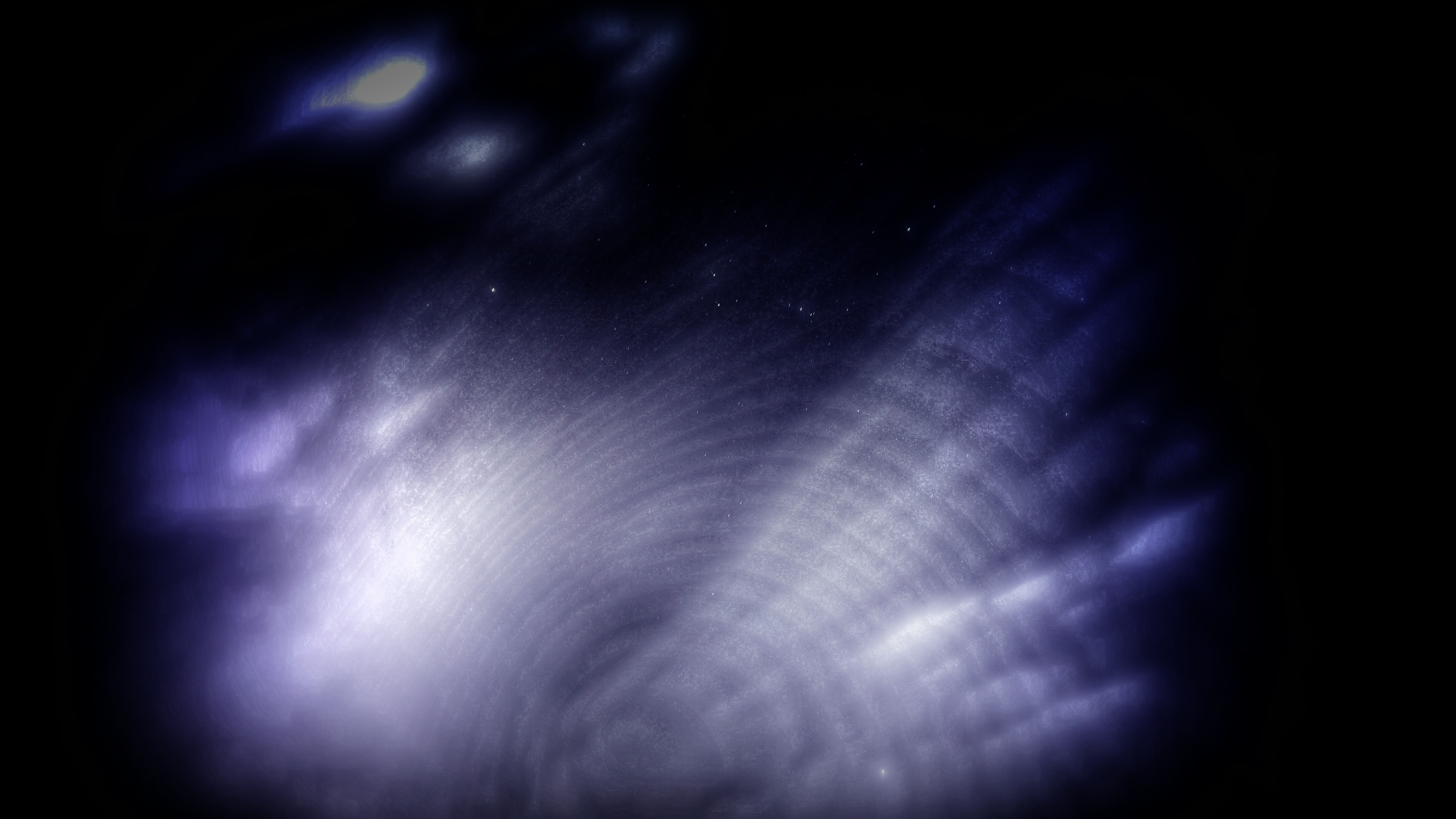 Abstract blue and white light patterns in darkness HD Wallpaper