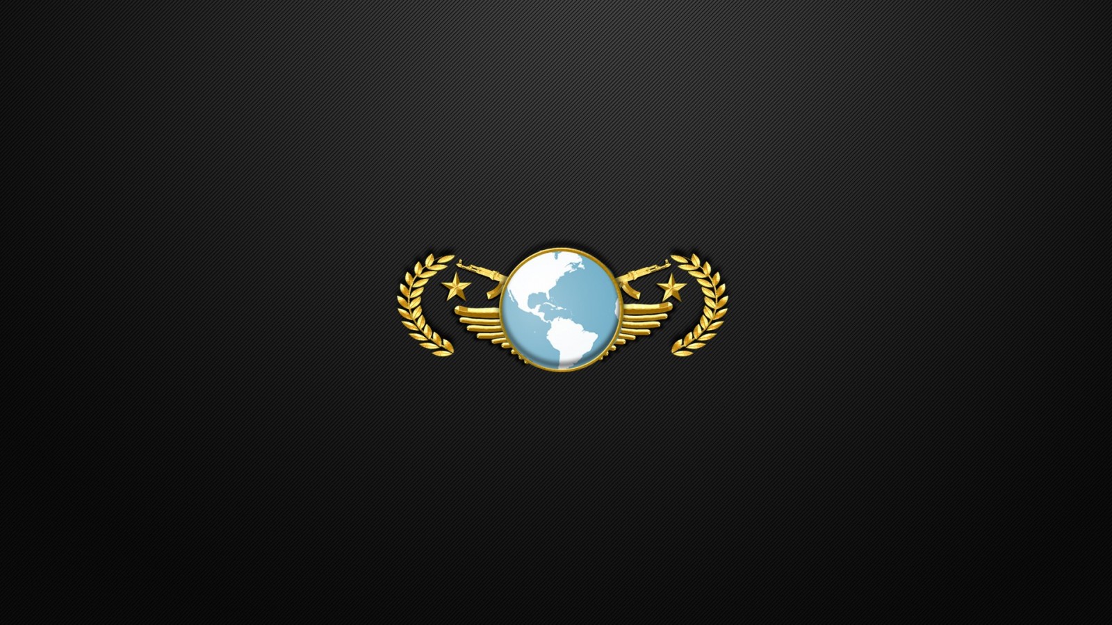 Counter-Strike: Global Offensive emblem with globe and weapons HD Wallpaper