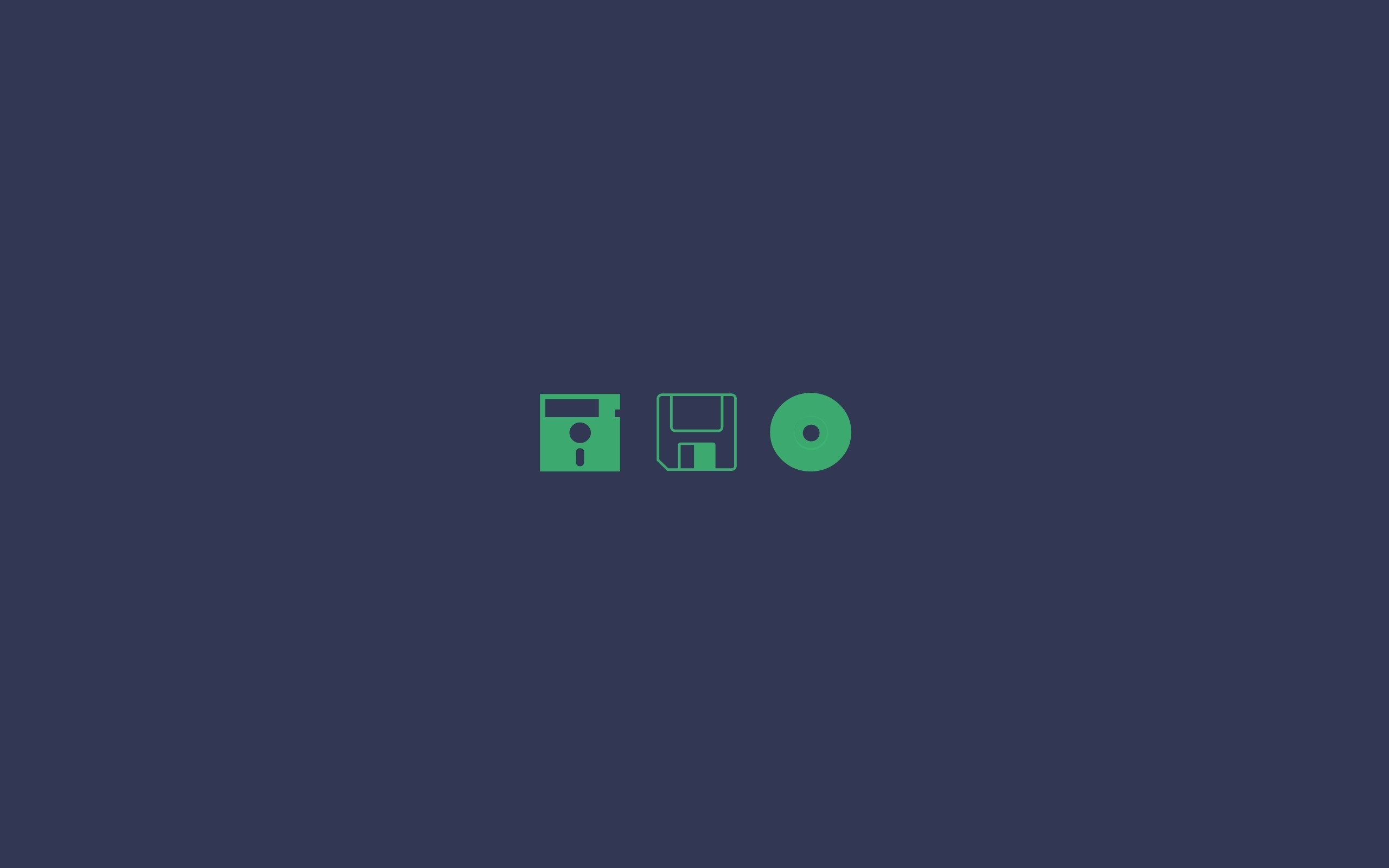 Floppy disks and CD icon on dark background HD Wallpaper