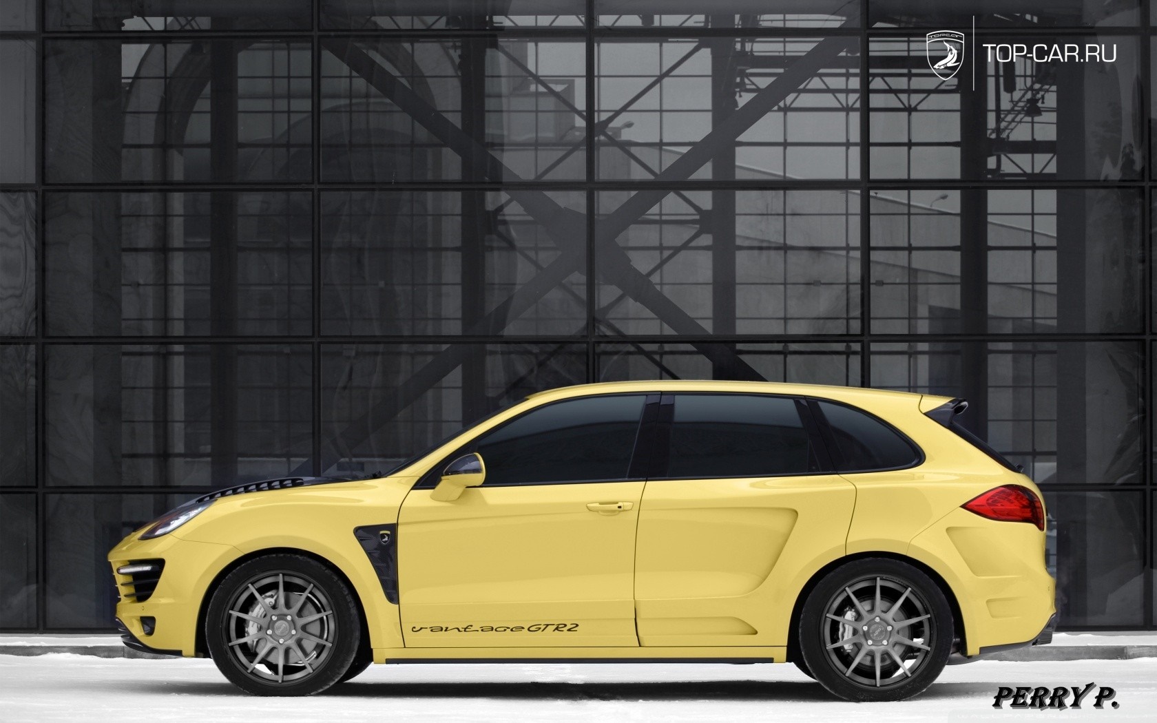 Yellow Porsche Cayenne GTR2 by Top-Car.ru HD Wallpaper