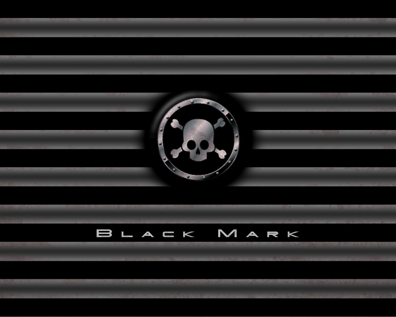 Black Mark Skull and Crossbones Logo HD Wallpaper