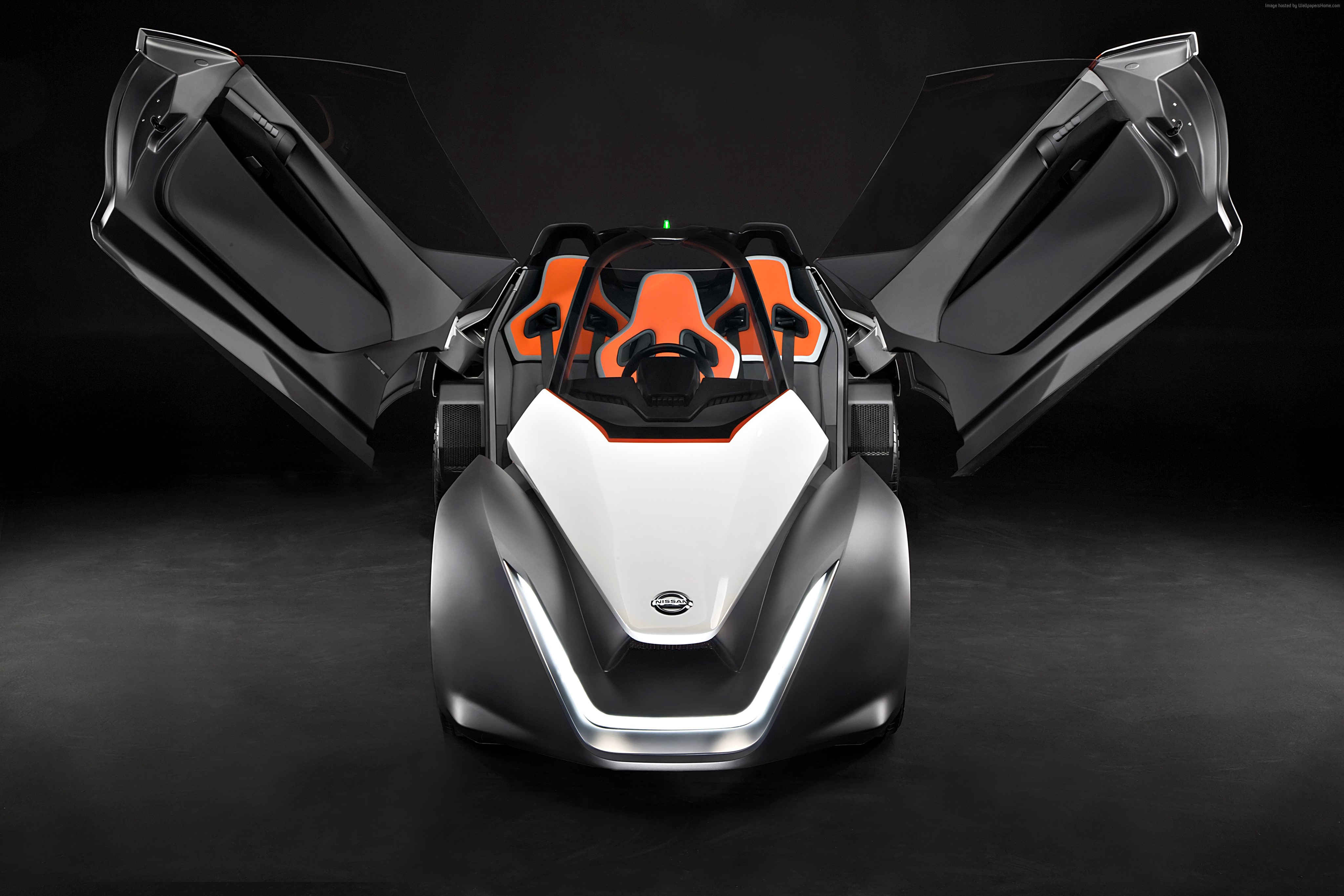 Nissan BladeGlider electric supercar with doors open HD Wallpaper
