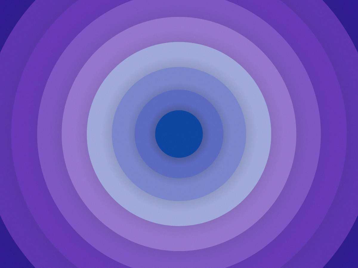 Concentric circles in shades of purple and blue HD Wallpaper