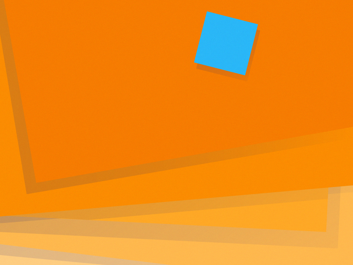 Orange and blue abstract geometric shapes HD Wallpaper