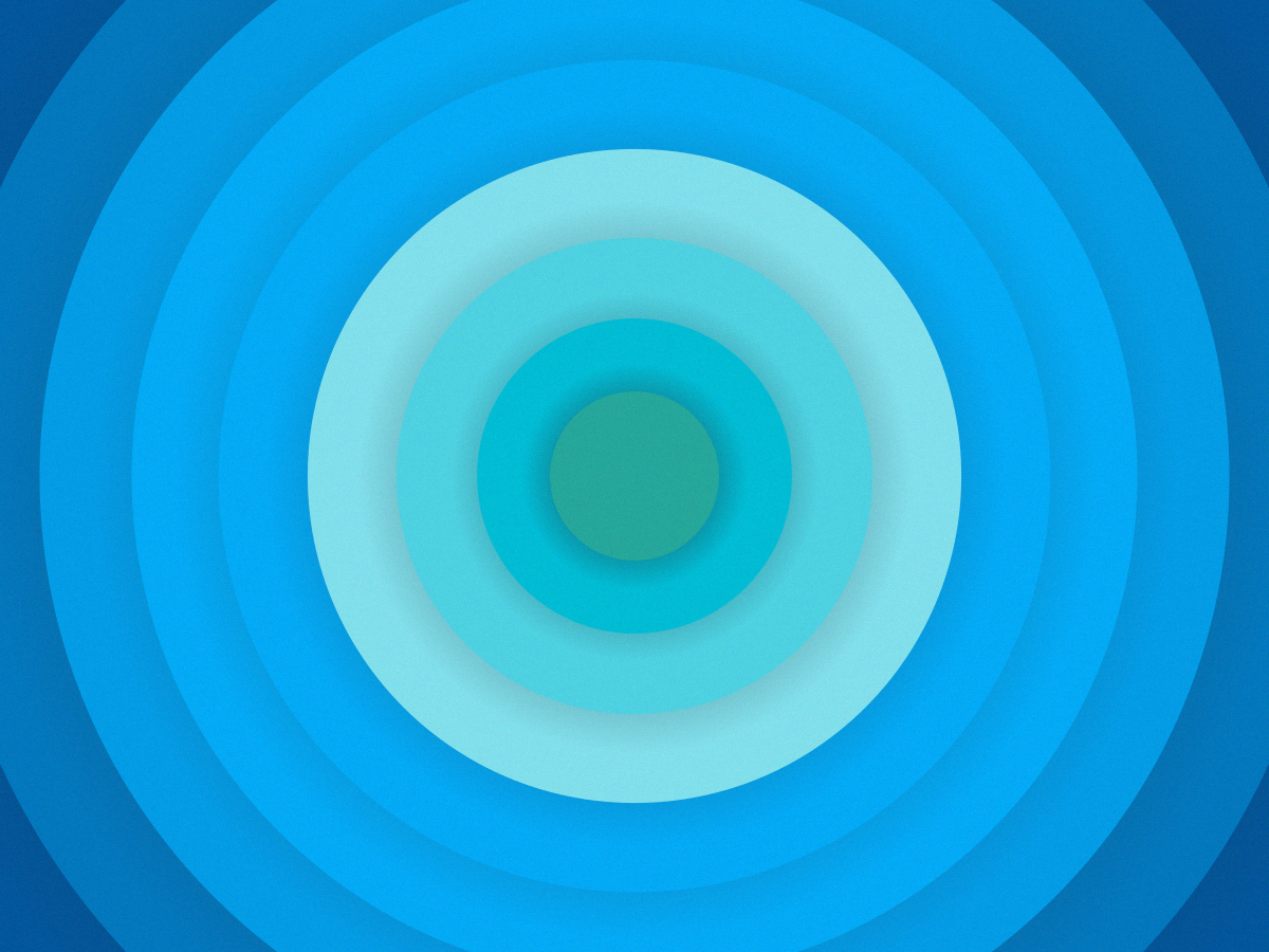 Concentric circles in shades of blue and green HD Wallpaper