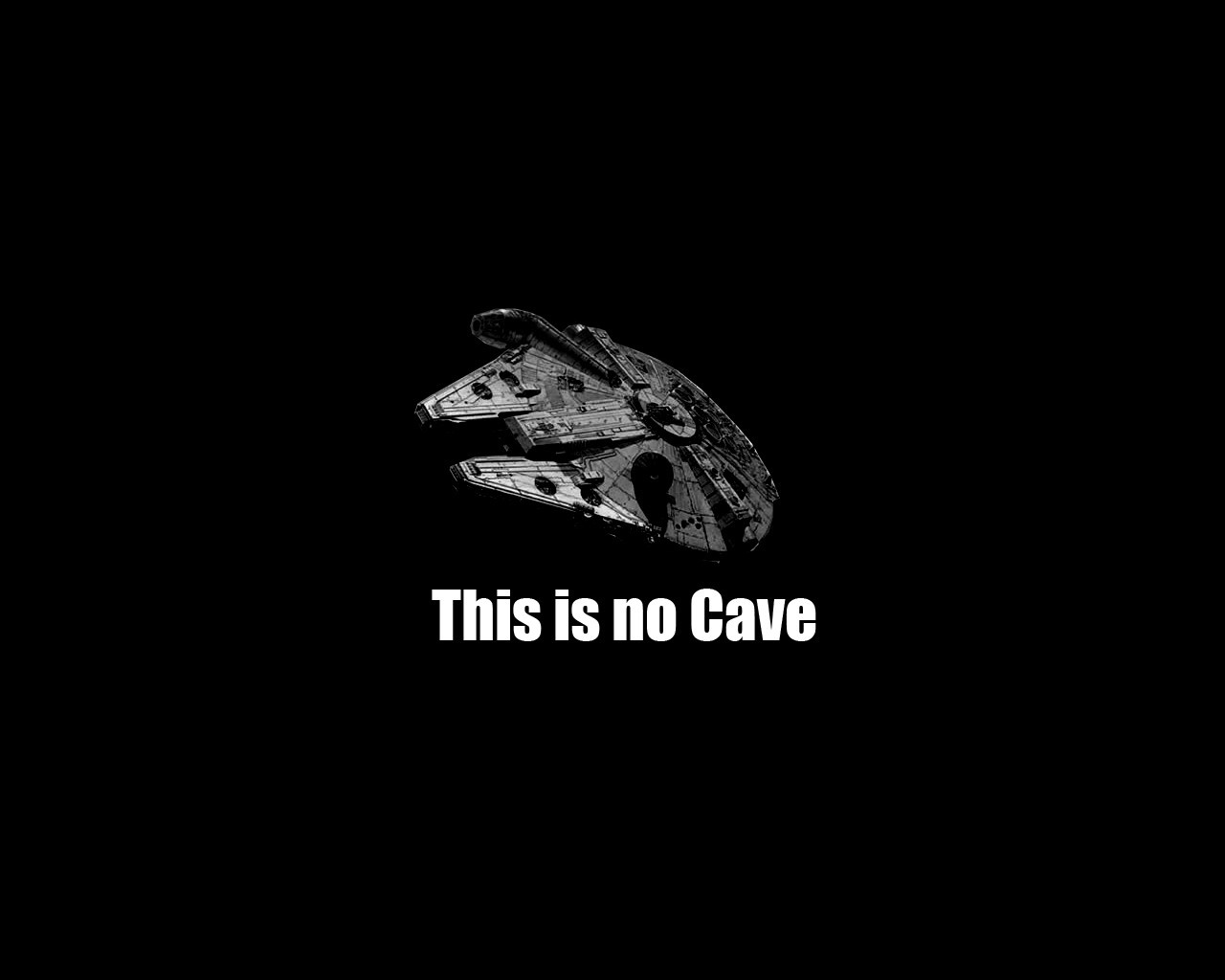 Millennium Falcon from Star Wars with text HD Wallpaper
