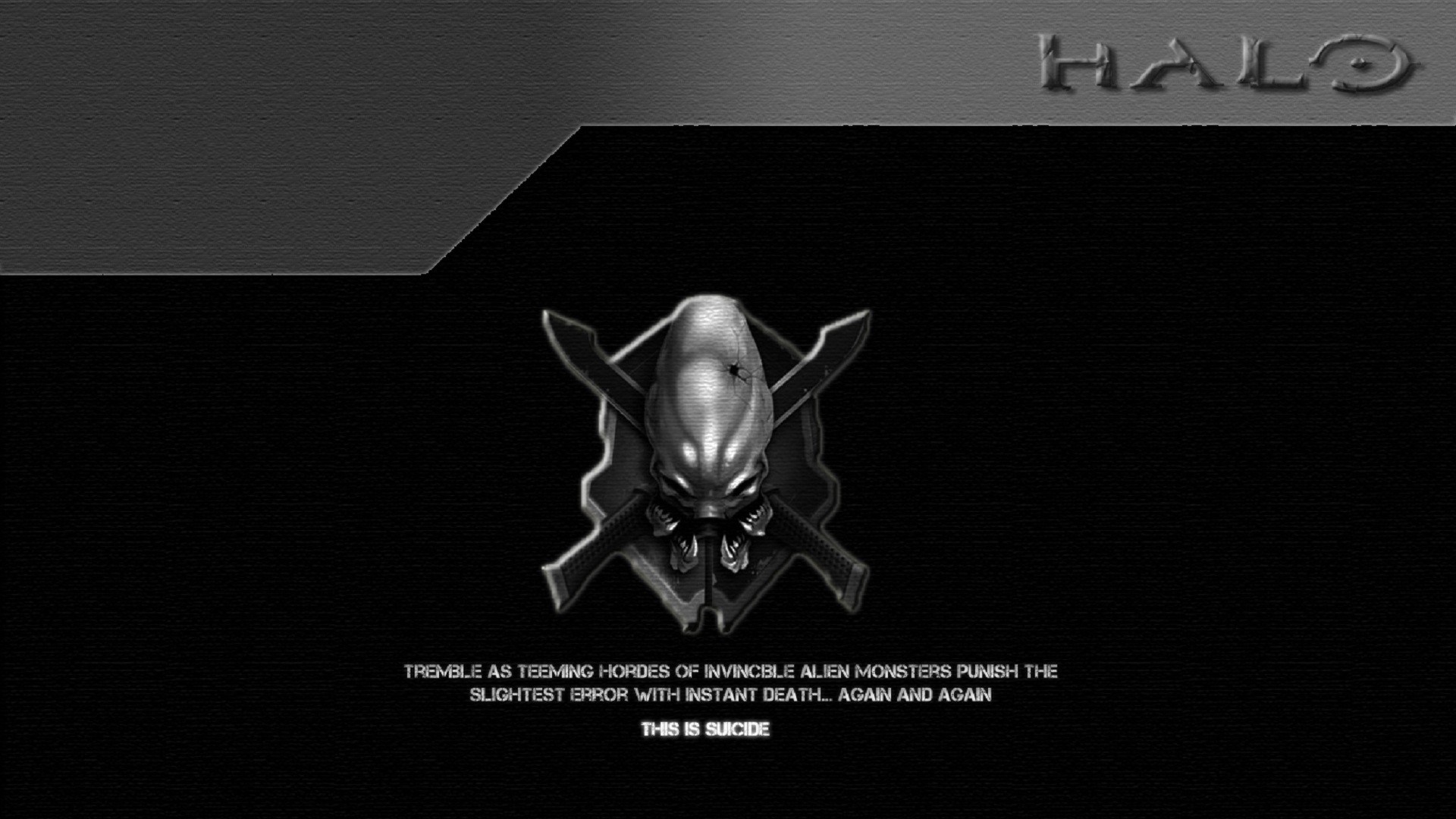 Halo logo with Covenant quote HD Wallpaper