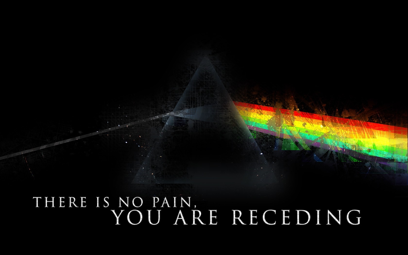 The Dark Side of the Moon prism quote HD Wallpaper