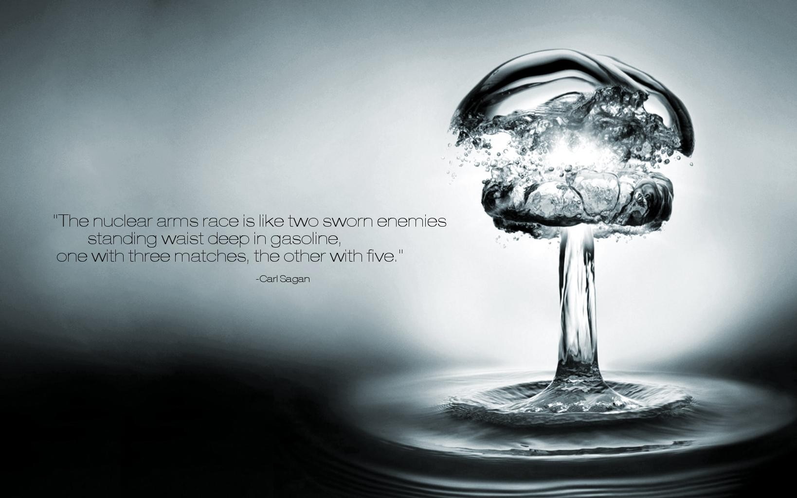 Carl Sagan quote about nuclear arms race HD Wallpaper