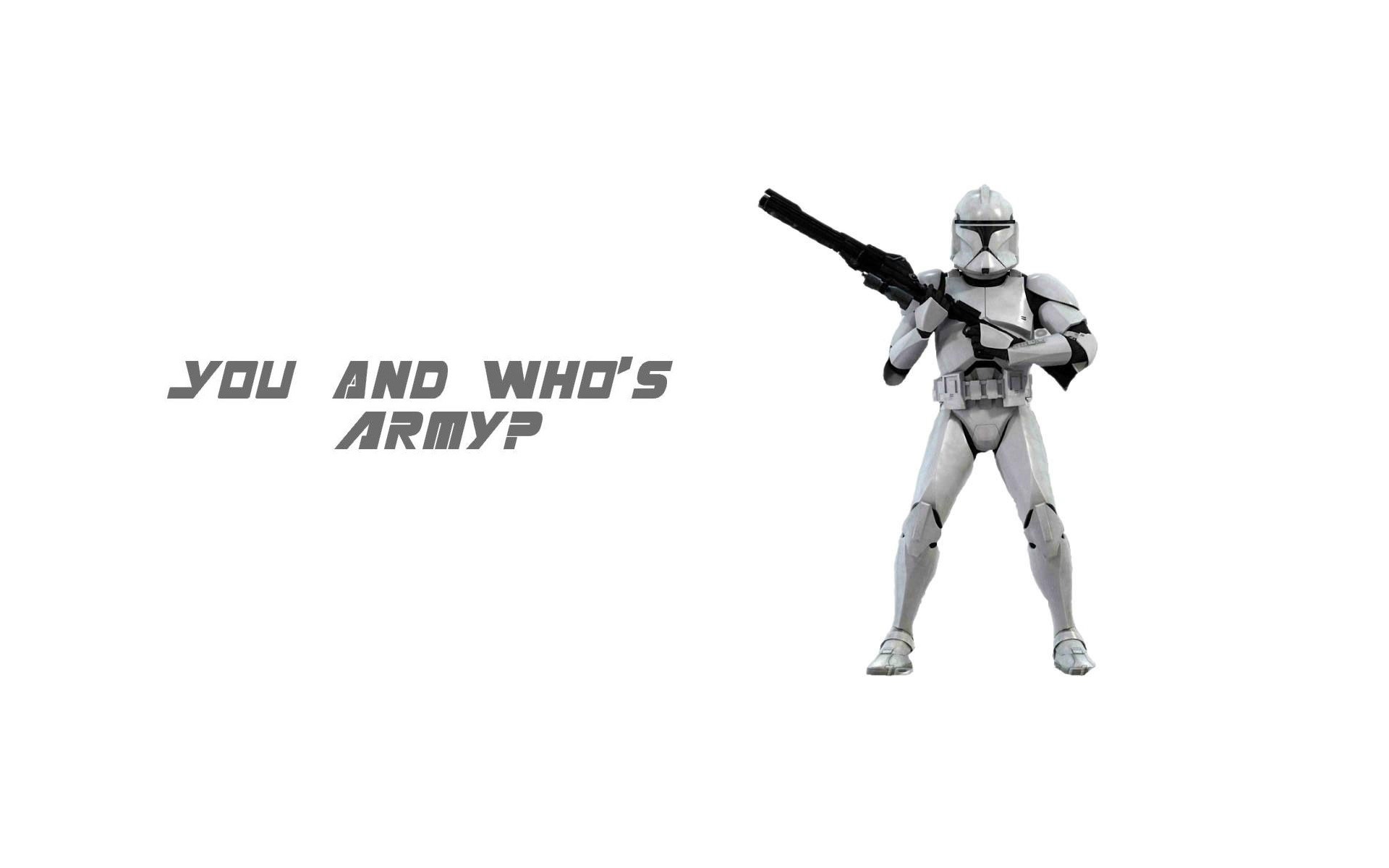 Clone Trooper from Star Wars with text HD Wallpaper