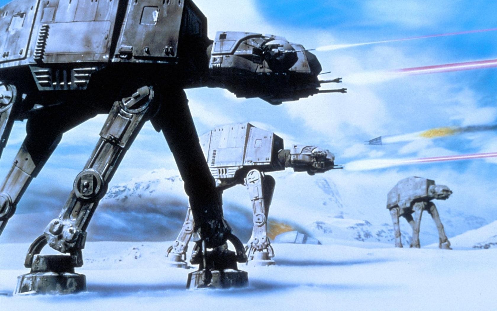 AT-AT walkers in Star Wars battle on Hoth HD Wallpaper