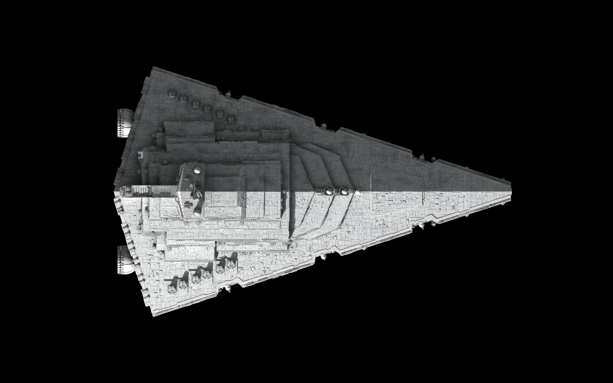 Star Wars Imperial Star Destroyer from above HD Wallpaper