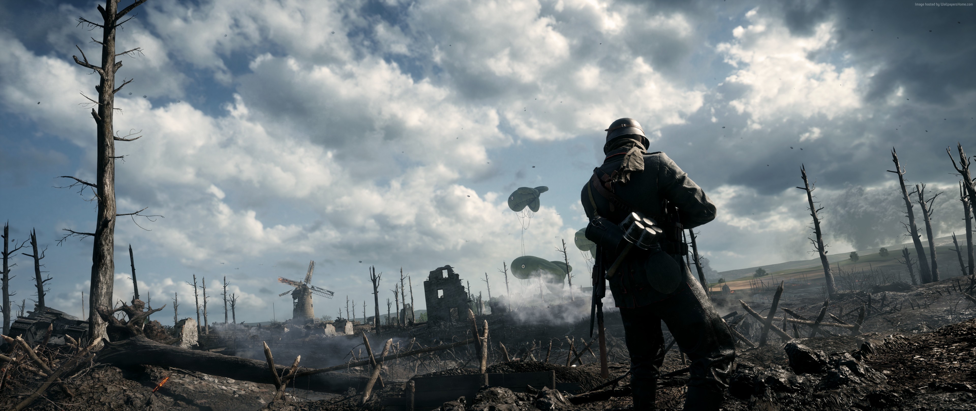 Soldier in Battlefield 1 during World War I HD Wallpaper