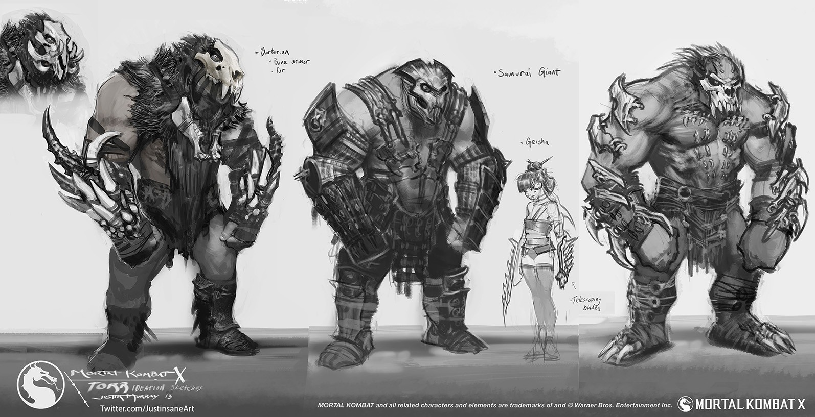 Mortal Kombat X Torrs Ideation Sketches HD Wallpaper