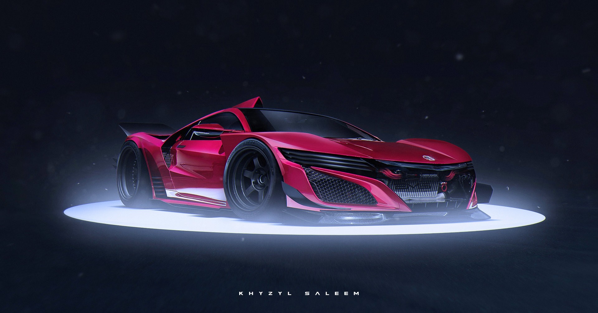 Red Acura NSX sports car by Khyzyl Saleem HD Wallpaper