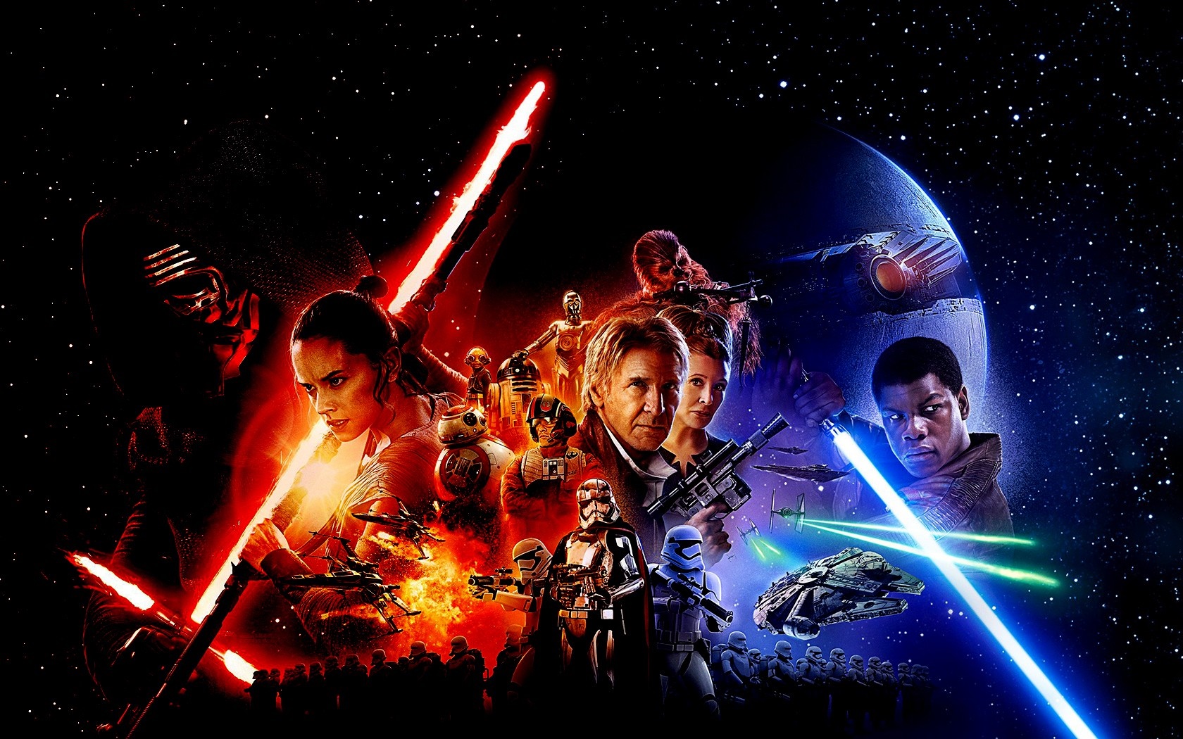 Star Wars: The Force Awakens Poster HD Wallpaper