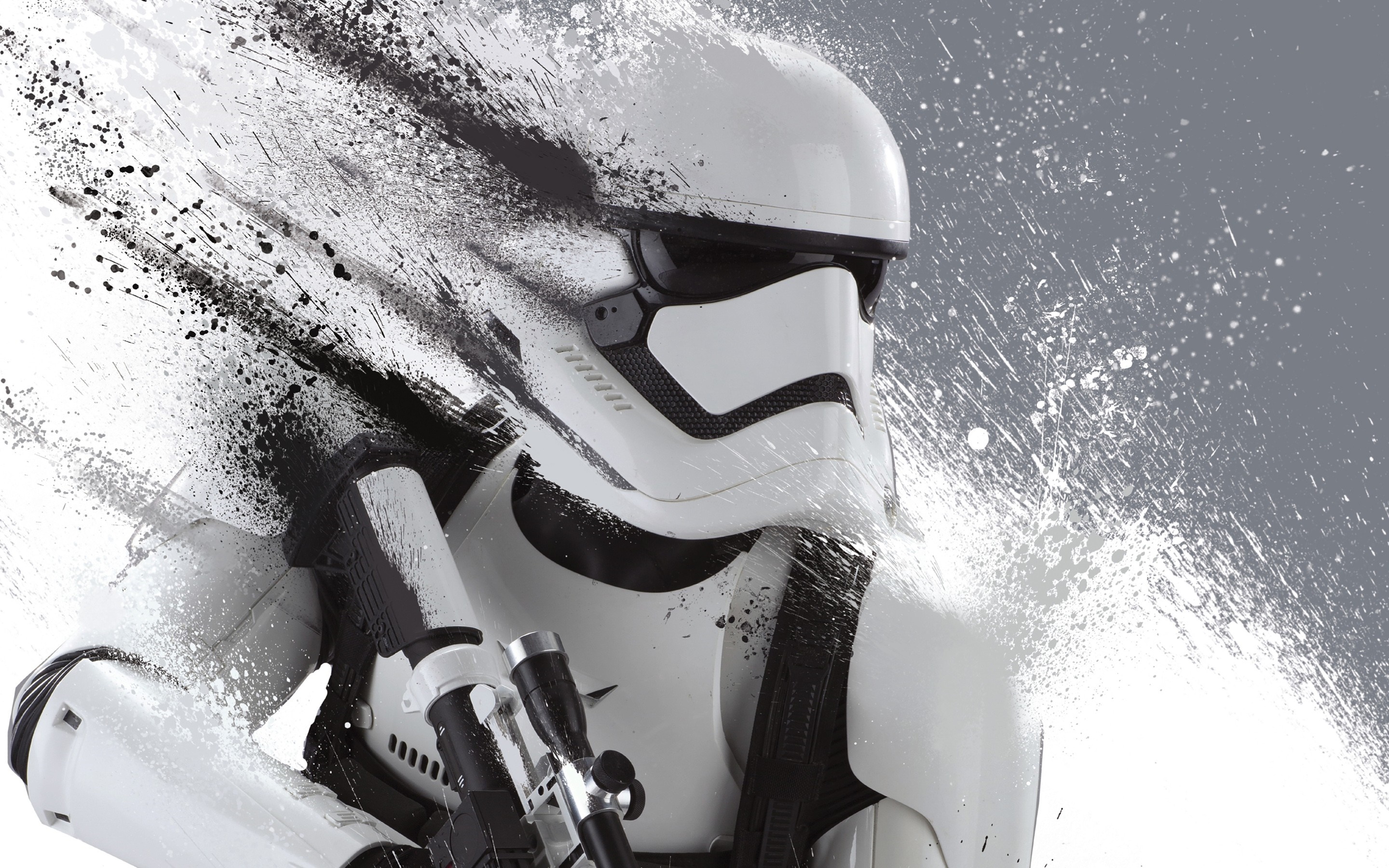 Stormtrooper from Star Wars with paint splatter effect HD Wallpaper