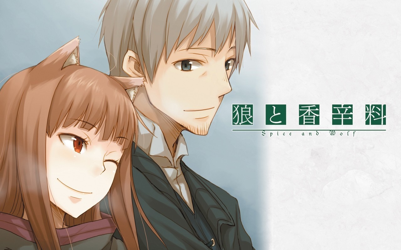 Holo and Lawrence from Spice and Wolf HD Wallpaper