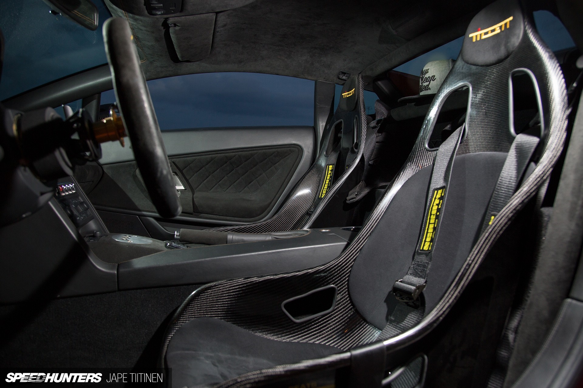 Lamborghini Gallardo interior with racing seats HD Wallpaper