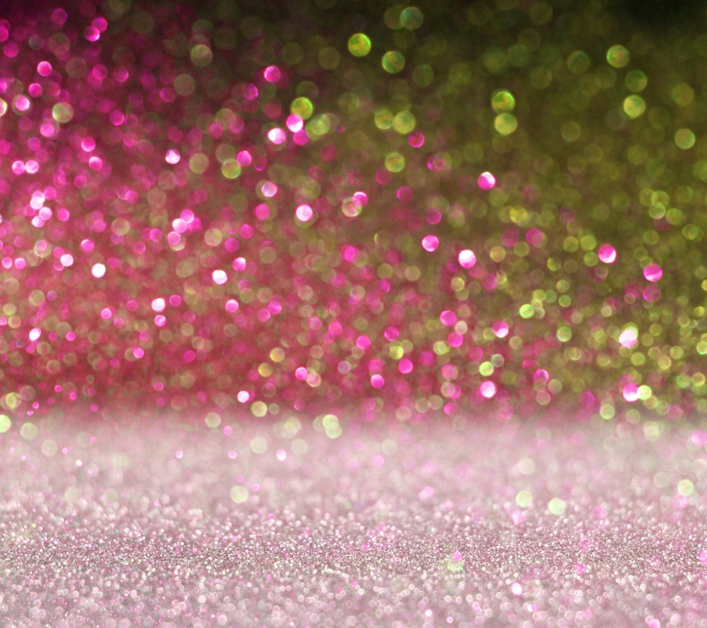 Pink and green glitter bokeh HD Wallpaper