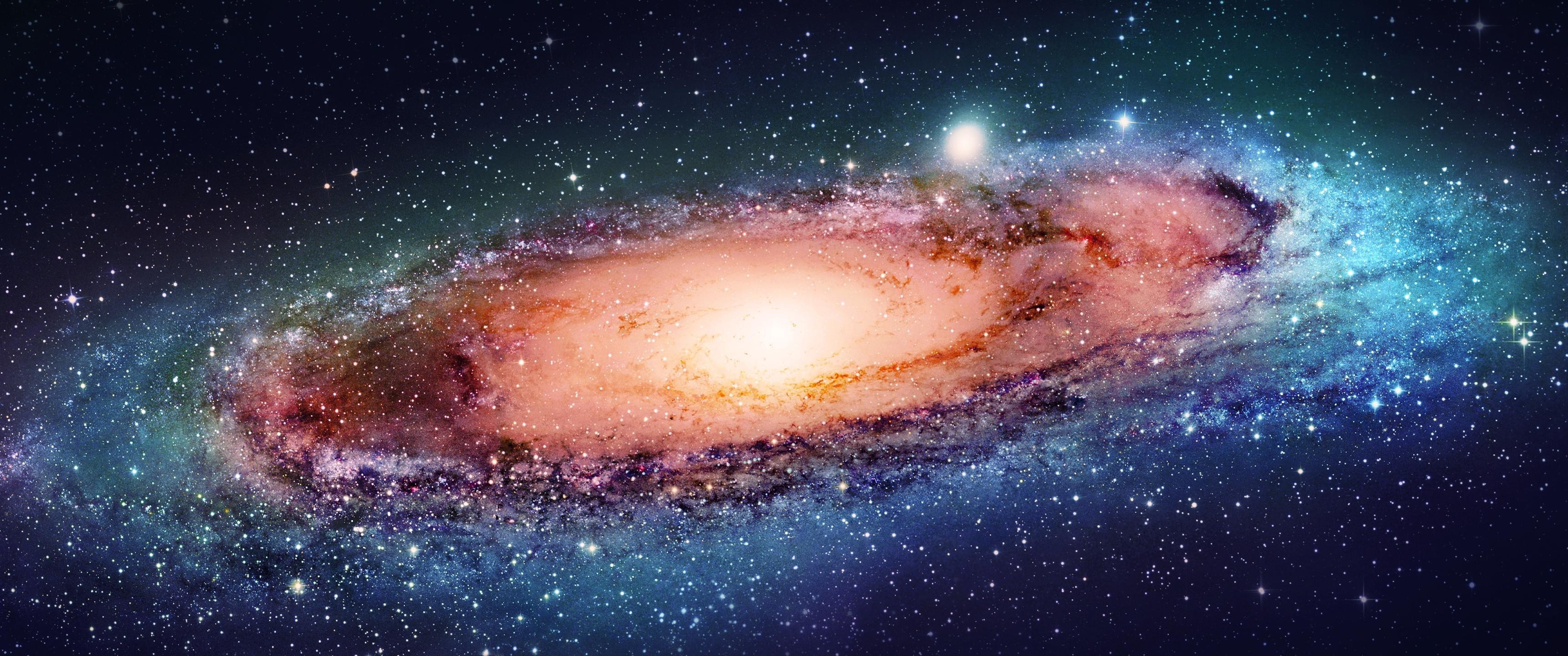 Spiral galaxy with stars and nebula HD Wallpaper