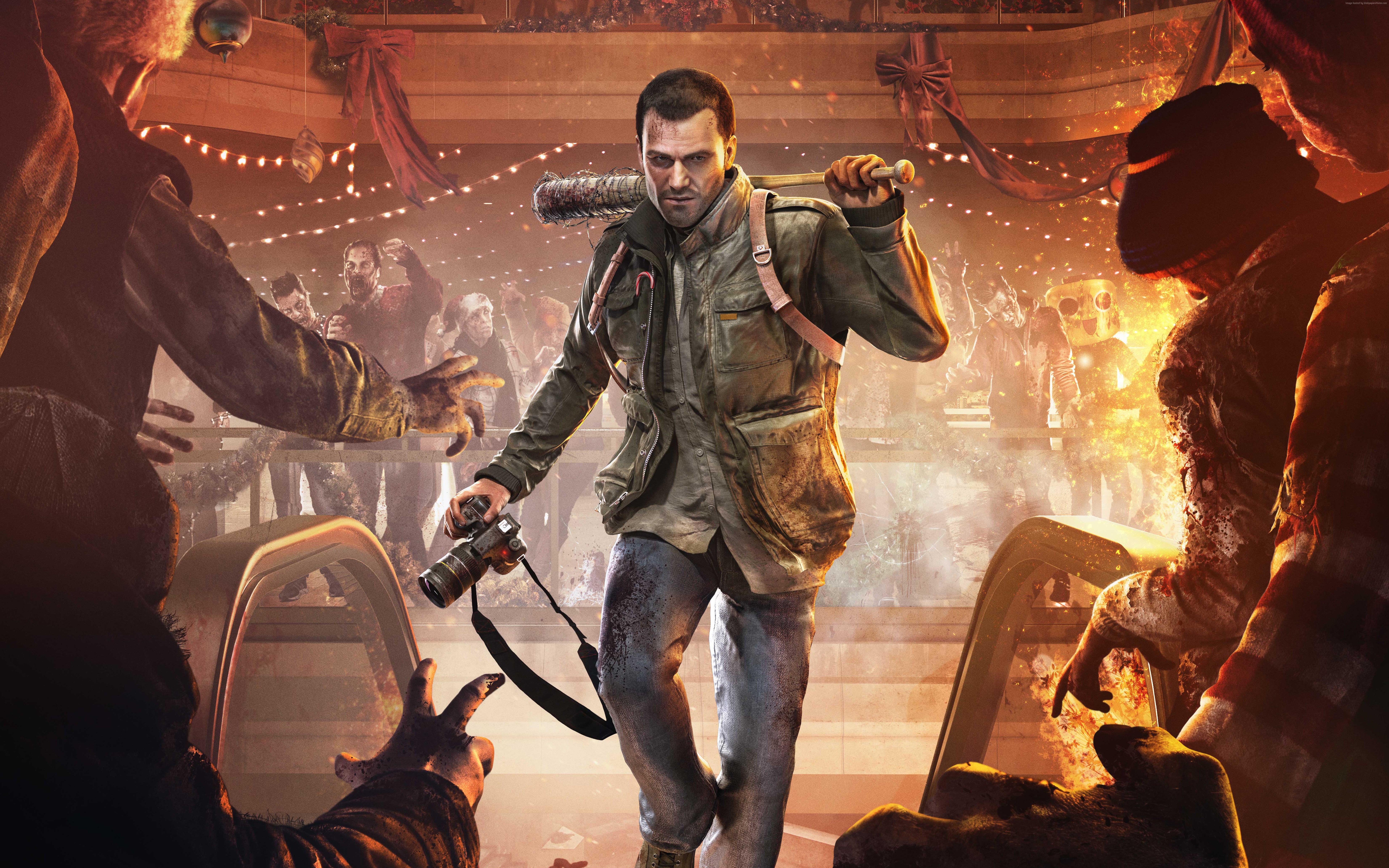 Frank West from Dead Rising 4 with zombies HD Wallpaper