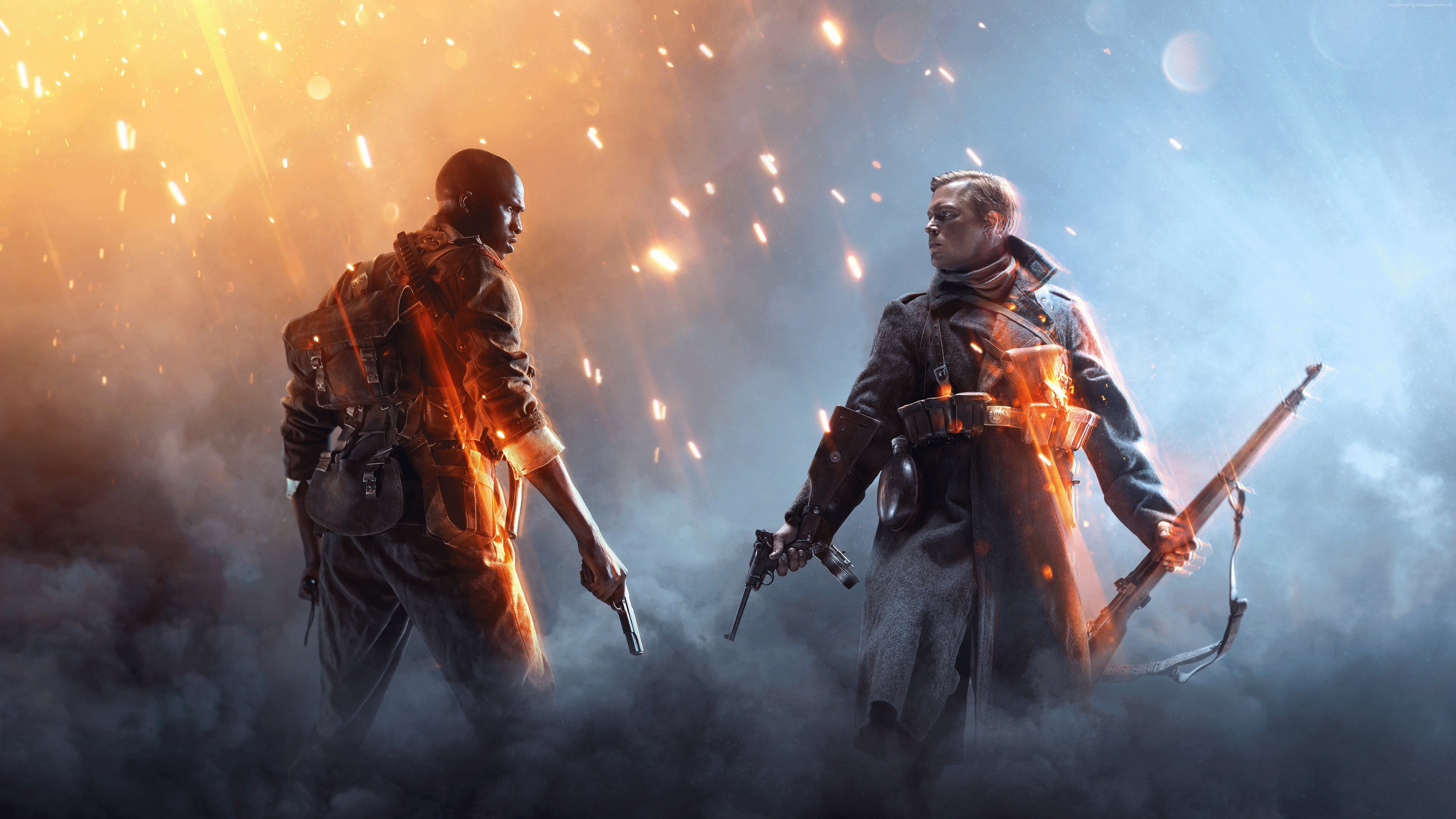 Battlefield 1 soldiers with guns HD Wallpaper