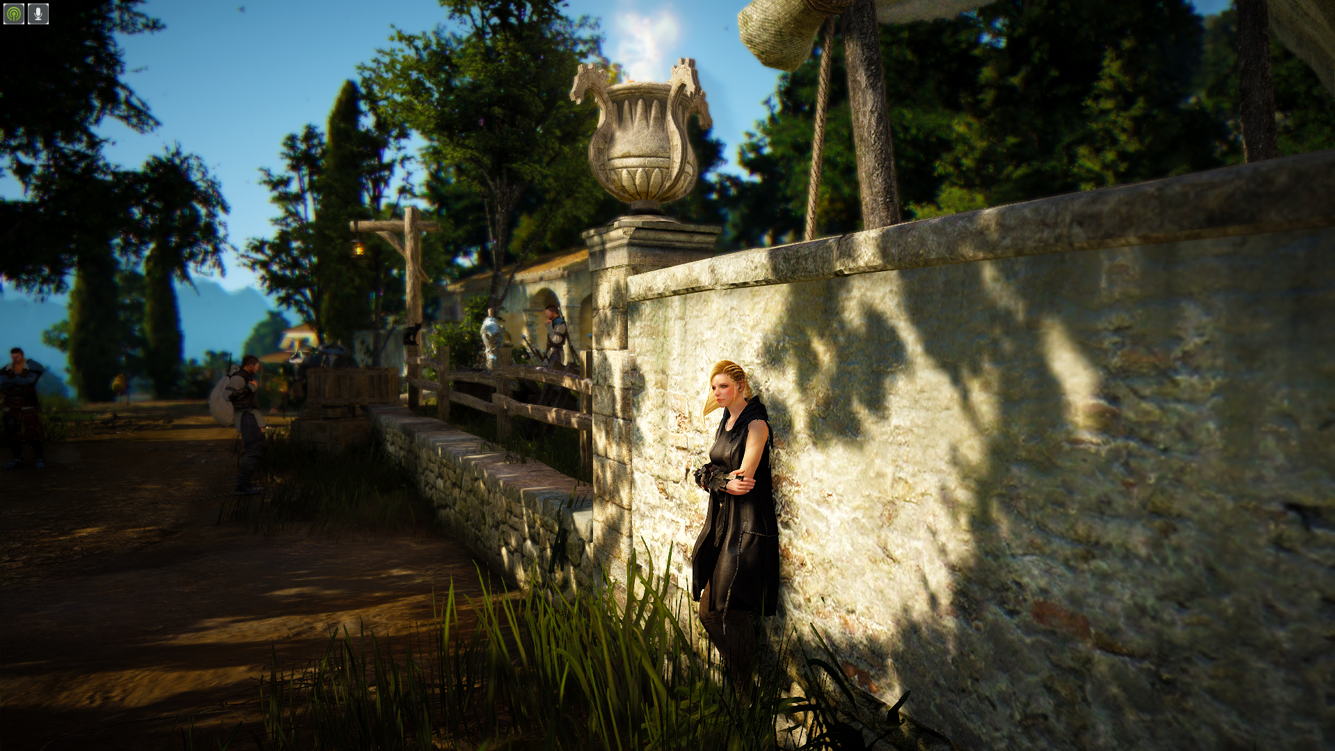 Black Desert Online character leaning against a wall HD Wallpaper