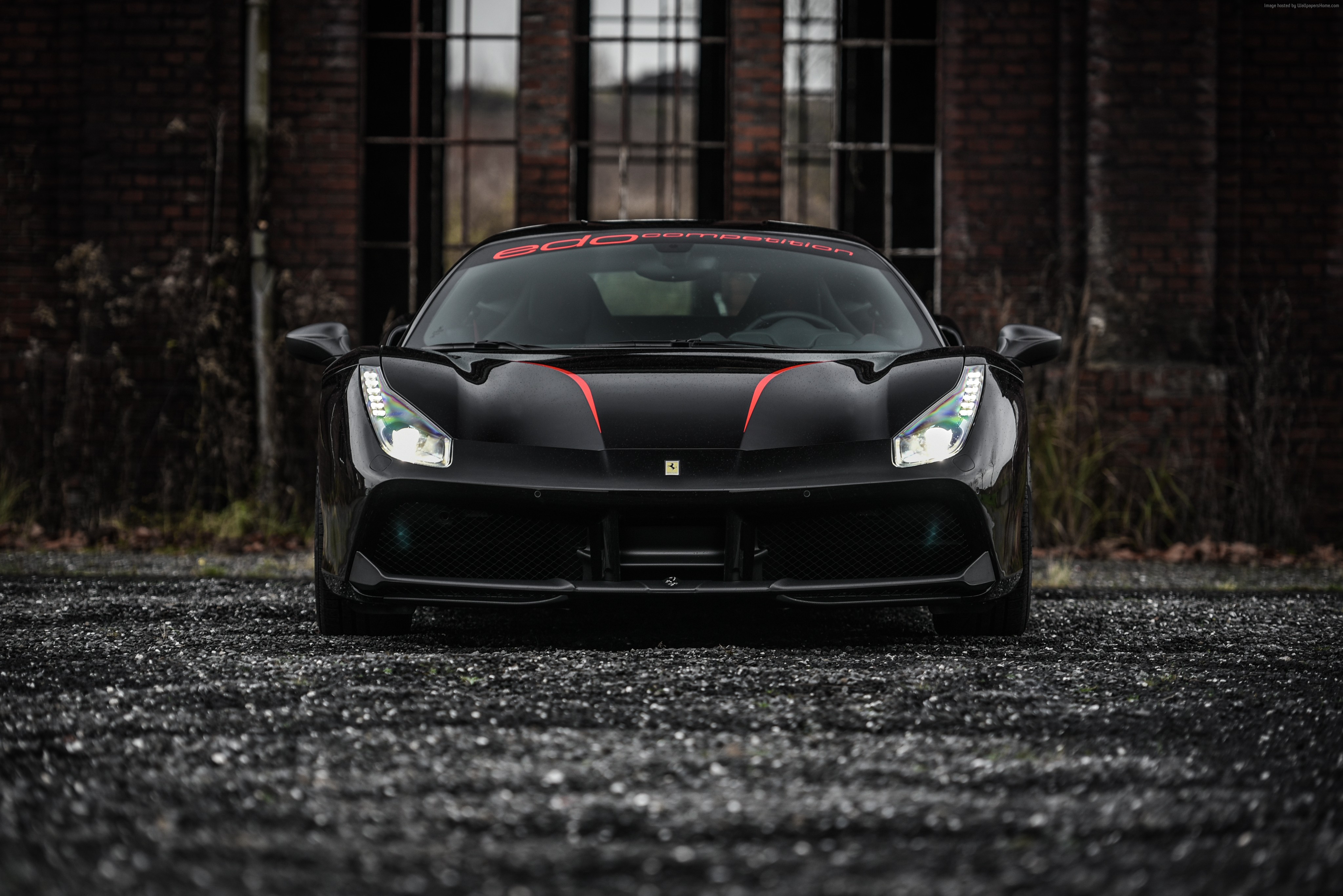 Black Edo Competition Ferrari 488 GTB HD Wallpaper