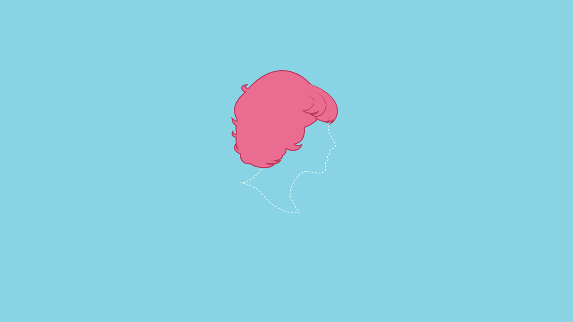 Pink Hairstyle Silhouette HD Wallpaper