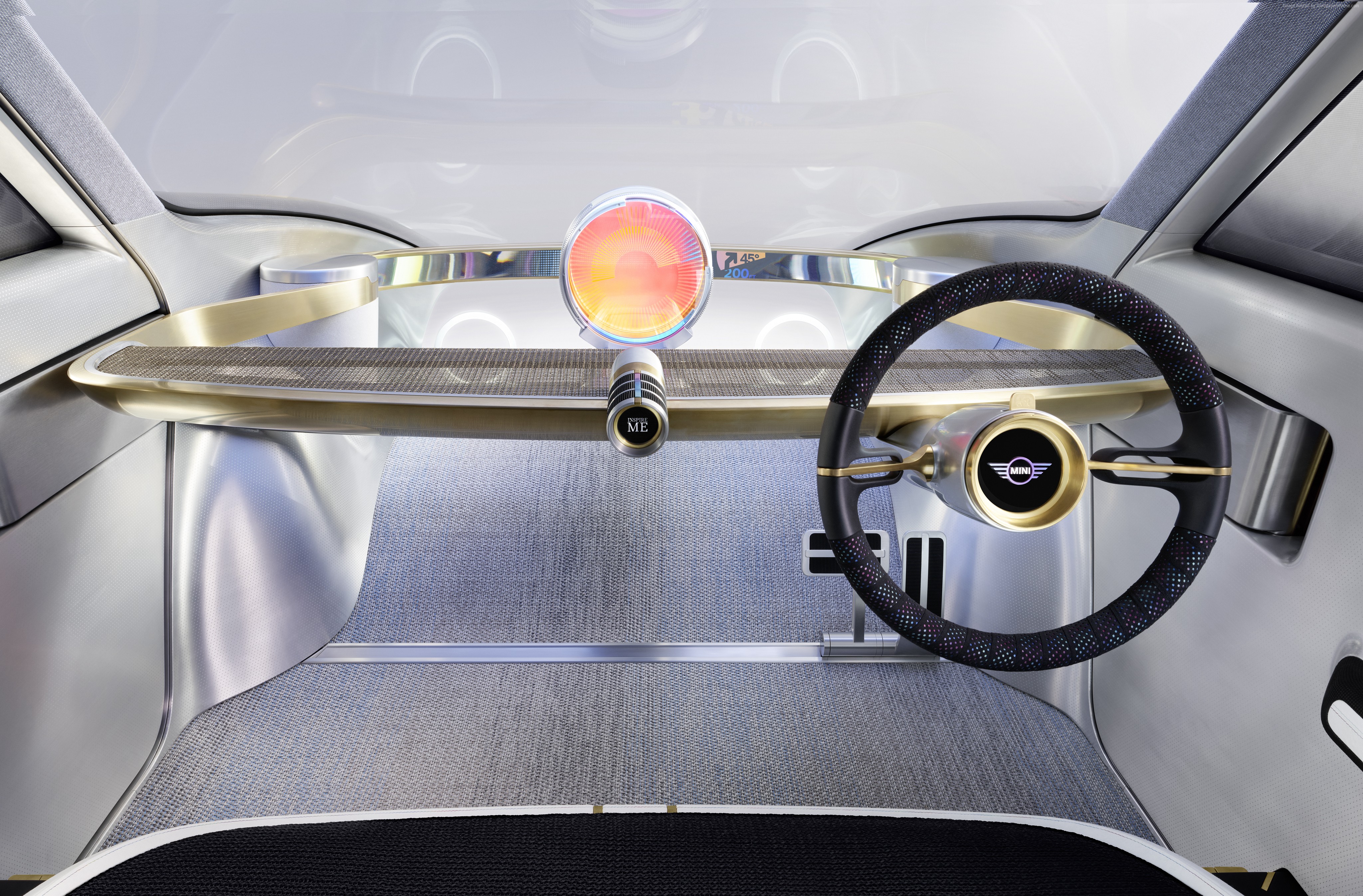 Interior of the Mini Vision Next 100 concept car HD Wallpaper