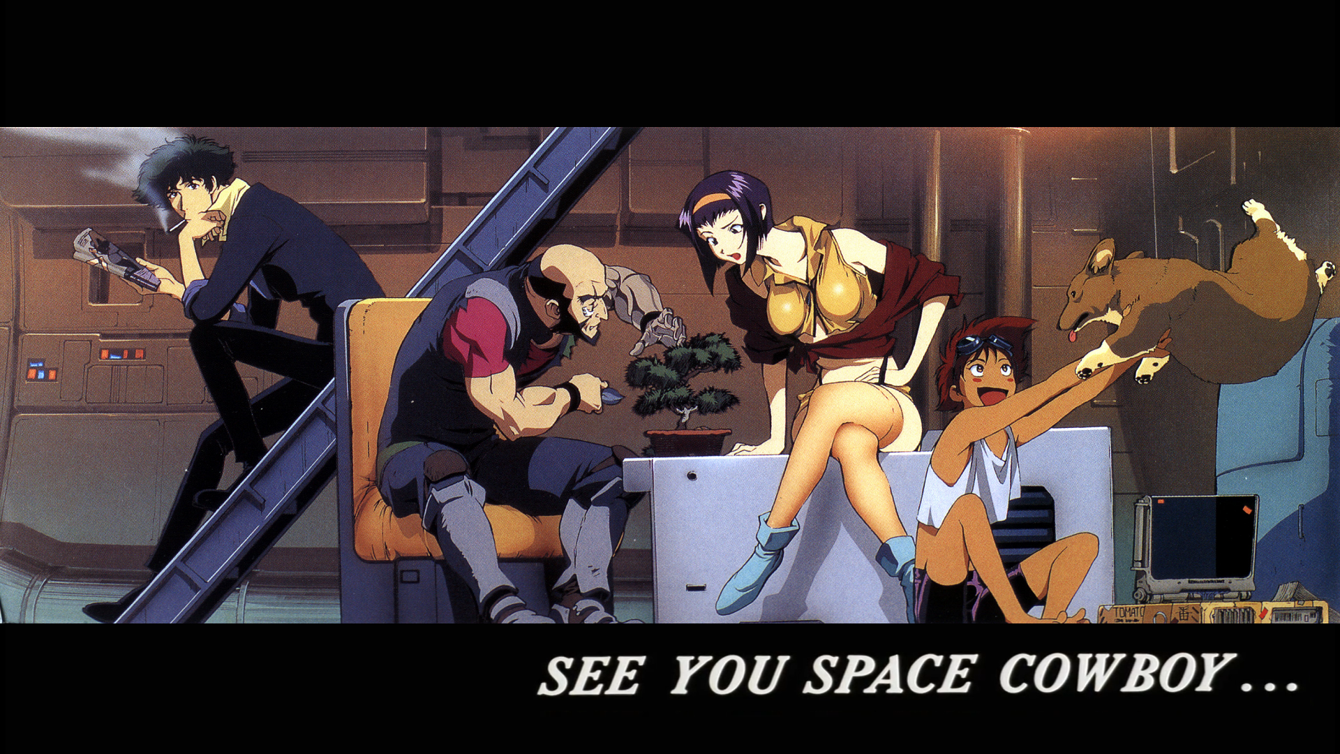 Cowboy Bebop characters on a spaceship HD Wallpaper