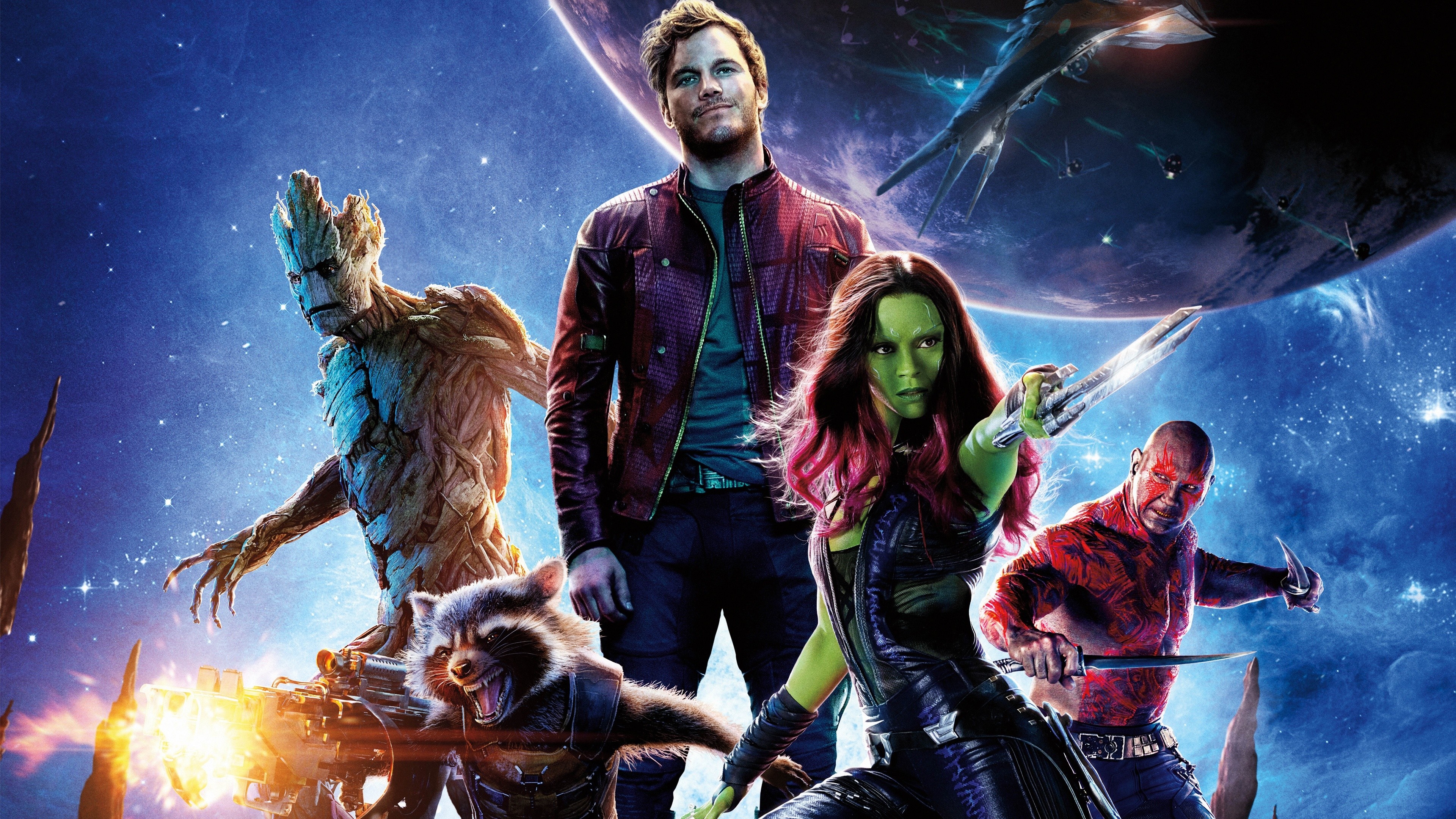 Gamora and Guardians of the Galaxy in Space HD Wallpaper