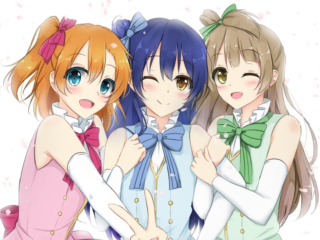 Honoka, Kotori, and Umi from Love Live! HD Wallpaper