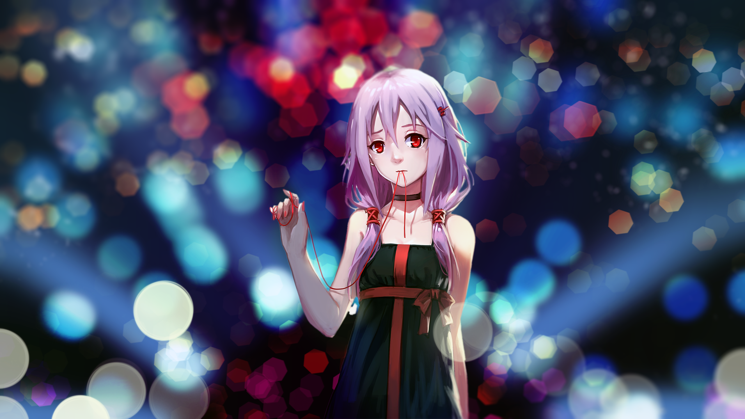 Inori Yuzuriha from Guilty Crown with red string HD Wallpaper