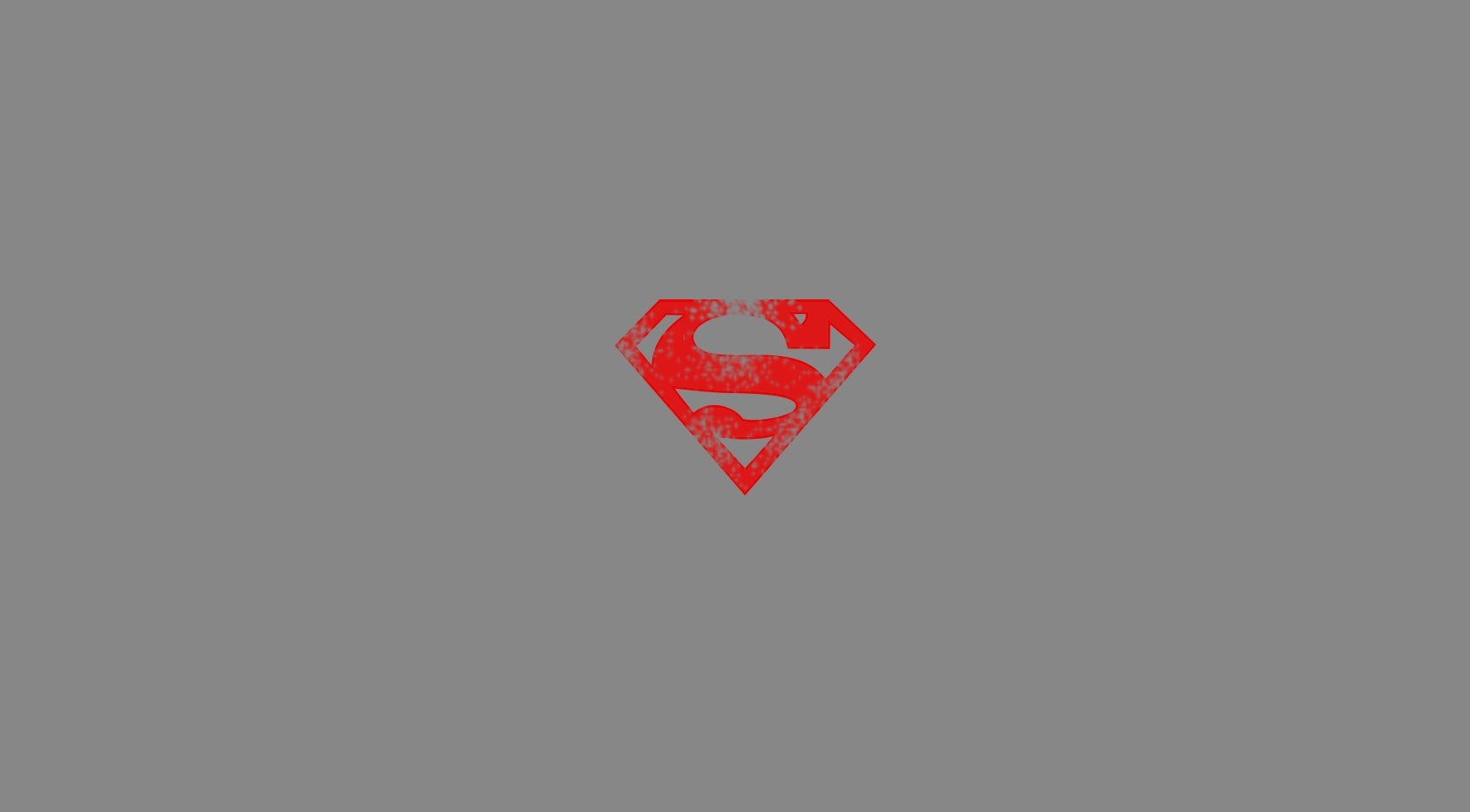 Superman logo on a gray background HD Wallpaper